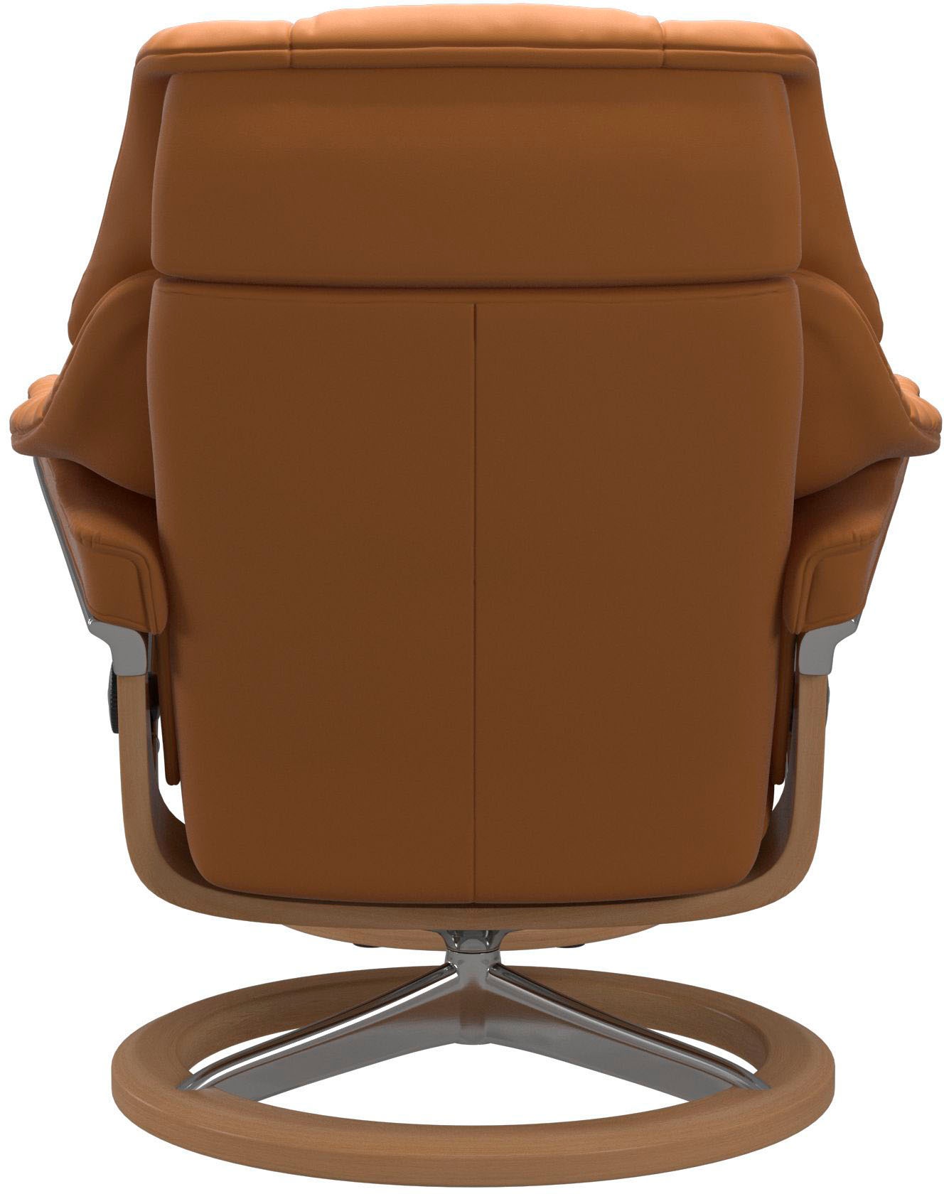 Stressless® Relaxsessel »Reno«, (Set, Relaxsessel mit Hocker), mit Hocker, mit Signature Base, Größe S, M & L, Gestell Eiche