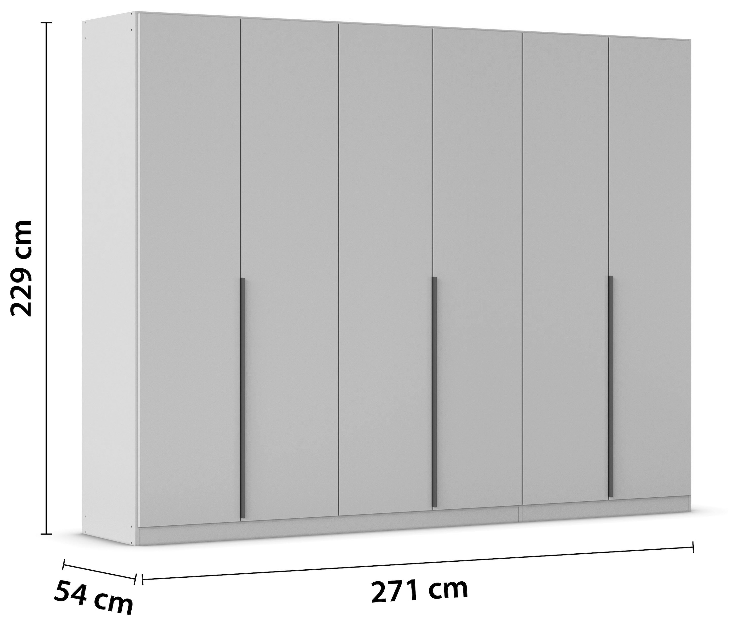rauch Drehtürenschrank »Kleiderschrank Schrank Garderobe AGORDO TOPSELLER Schlafzimmer«, (in zwei Griff-Farben mit Dekor- oder Hochglanzfront), durchdachte Innenausstattung, in 6 Breiten und 2 Höhen MADE IN GERMANY