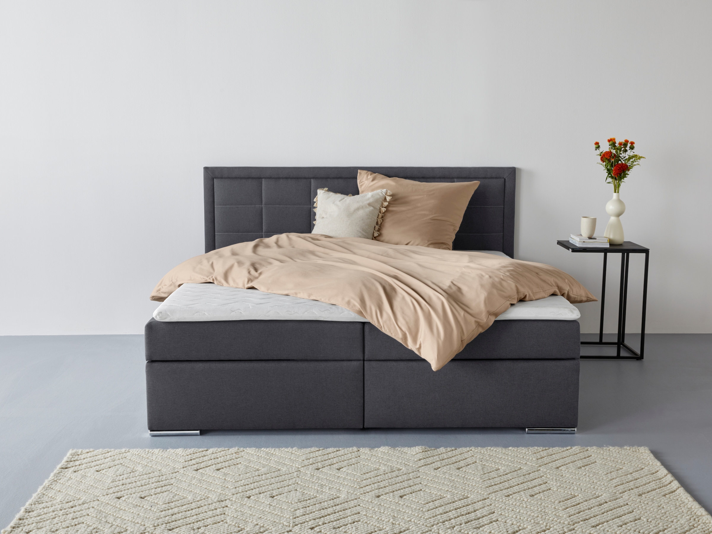 Boxbett Athena, wahlweise mit Bettkasten inkl. Topper bei Ausführung mit Matzratze, in Härtgraden H2, H3, H4