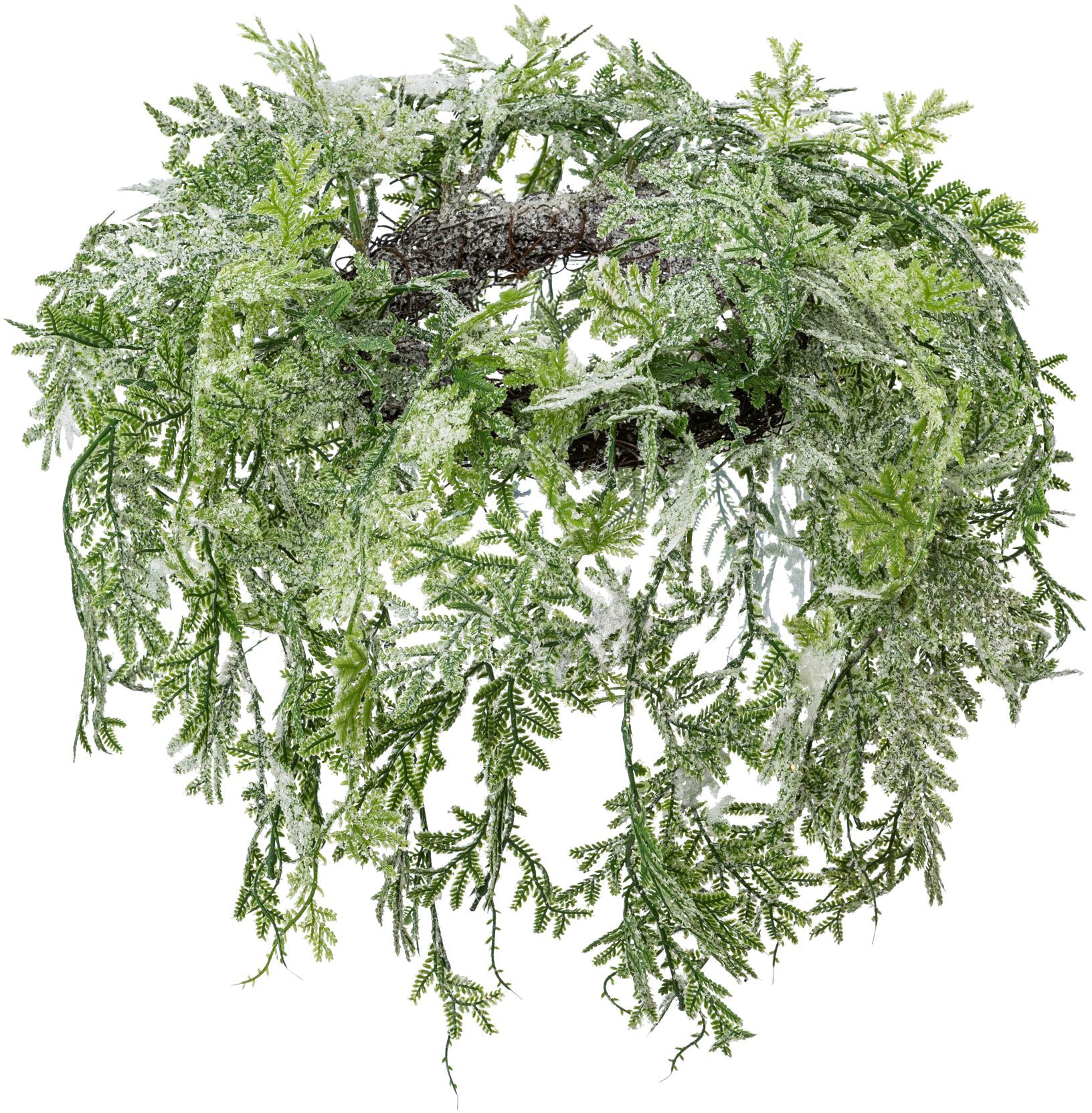 Creativ green Dekokranz »Weihnachtsdeko«, mit gefrosteter Optik, Maße aufgehängter Kranz: Ø 30 cm, H. 38 cm