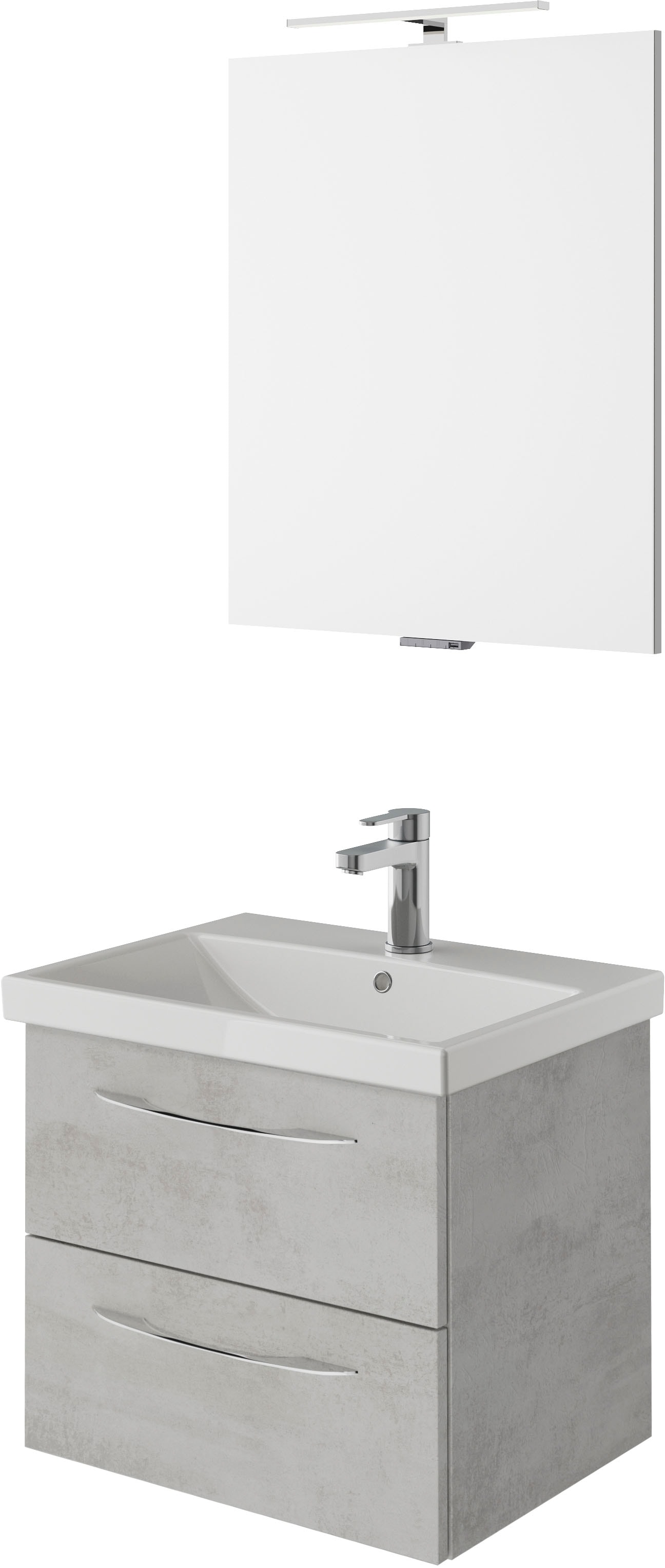 Saphir Badmöbel-Set »Serie 4035 2-teilig, Keramikwaschtisch mit LED-Spiegel günstig online kaufen