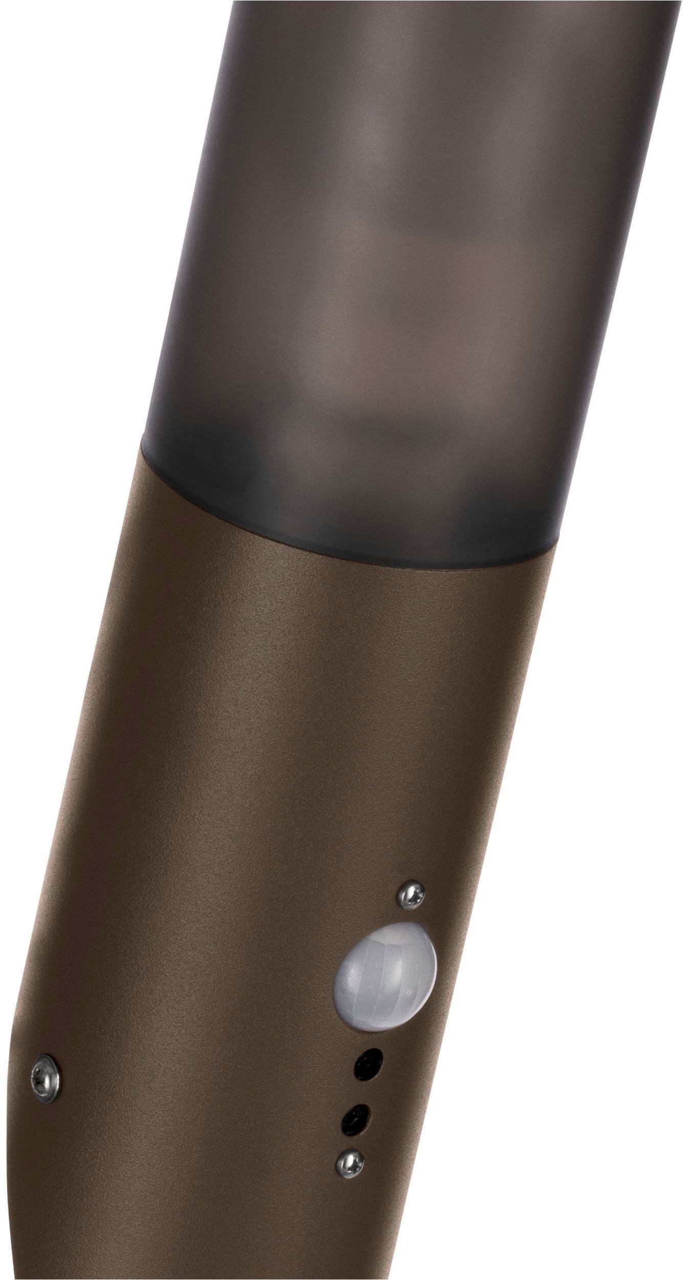 EGLO Wandleuchte »Helsinki Sockellampe, Wandlampe, Außenlampe, Edelstahl, E27, IP44« E27 1 Stk. Wand-/Deckenleuchte - H40 x Ø7,5 x AL16,5 cm - rostbraun - 1X15W exkl.