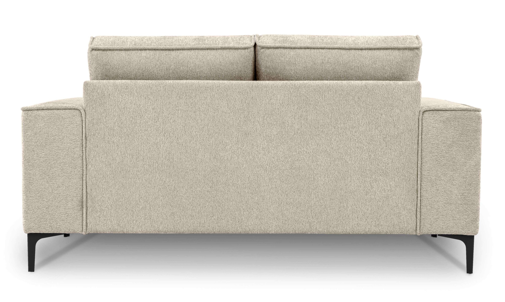 Places of Style 2-Sitzer »Kompaktsofa Oland, Struktur, Flachgewebe, Luxus-Microfaser, Boucle«, 164 cm, Wellenunterfederung, Skandi-Design, Metallfüße