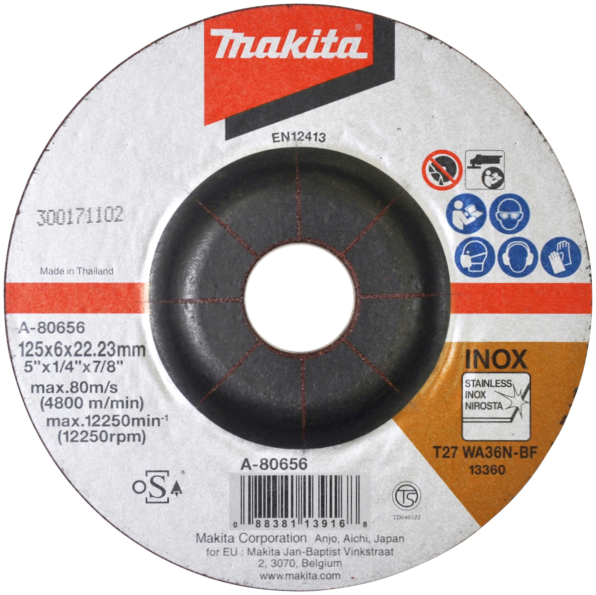 Makita Akku-Winkelschleifer »DGA513RTJ«, (Set), inkl. Akku, Ladegerät, Aufbewahrungskoffer und weiterem Zubehör