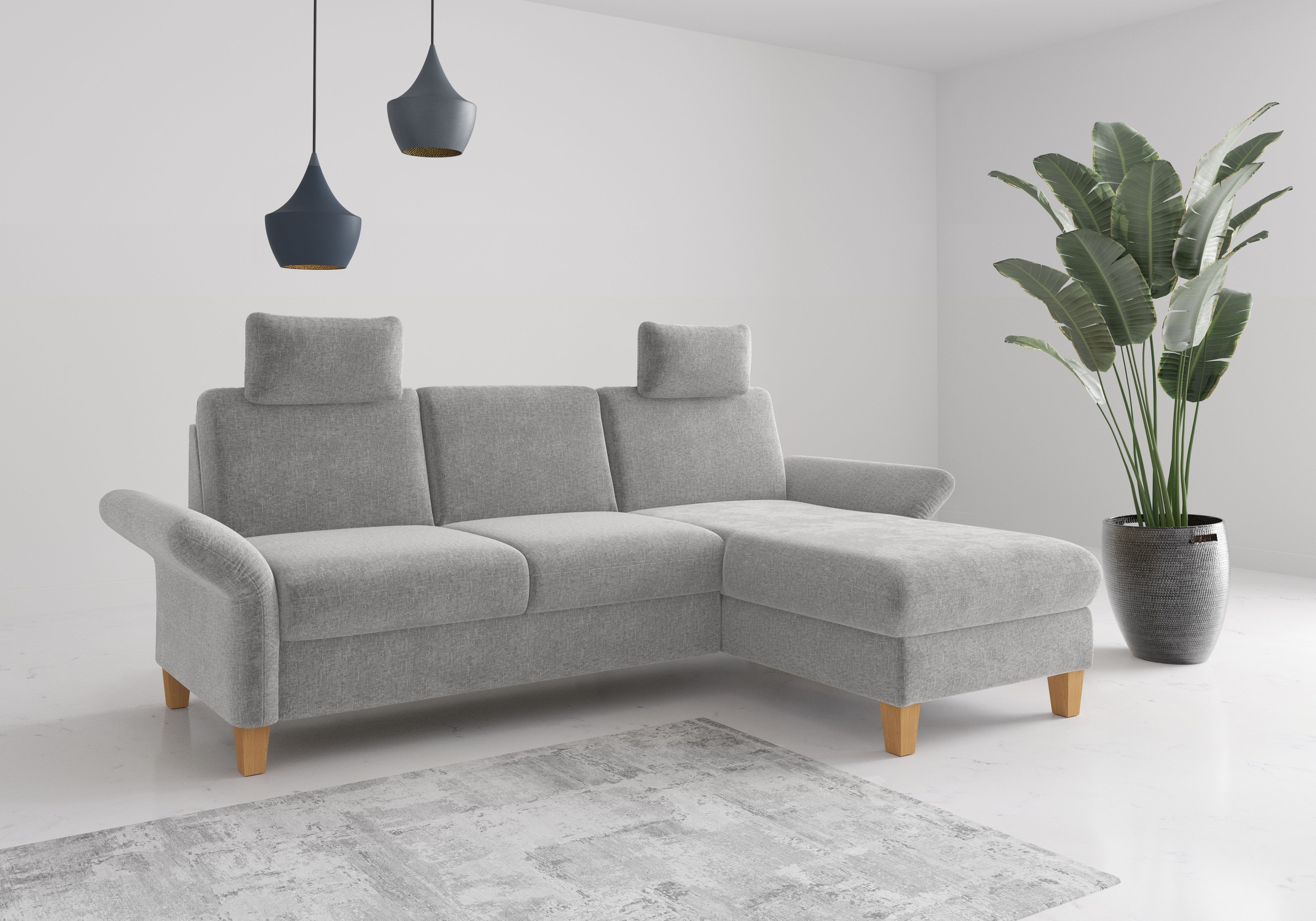 Home affaire Ecksofa "Rochelle, L-Form", wahlweise mit Armteilverstellung, günstig online kaufen