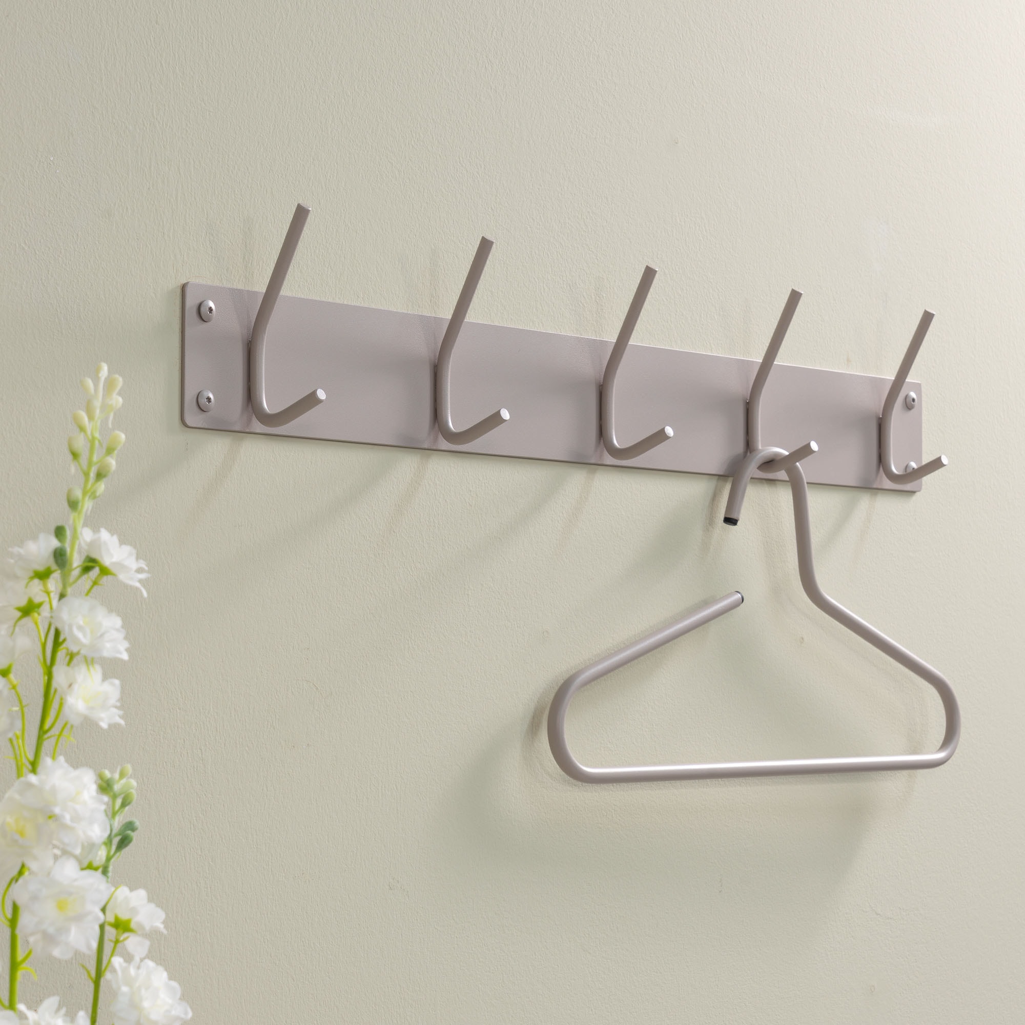 Spinder Design Garderobenhaken Metall, Zeitloses Design, 5 Haken, Breite 70 cm