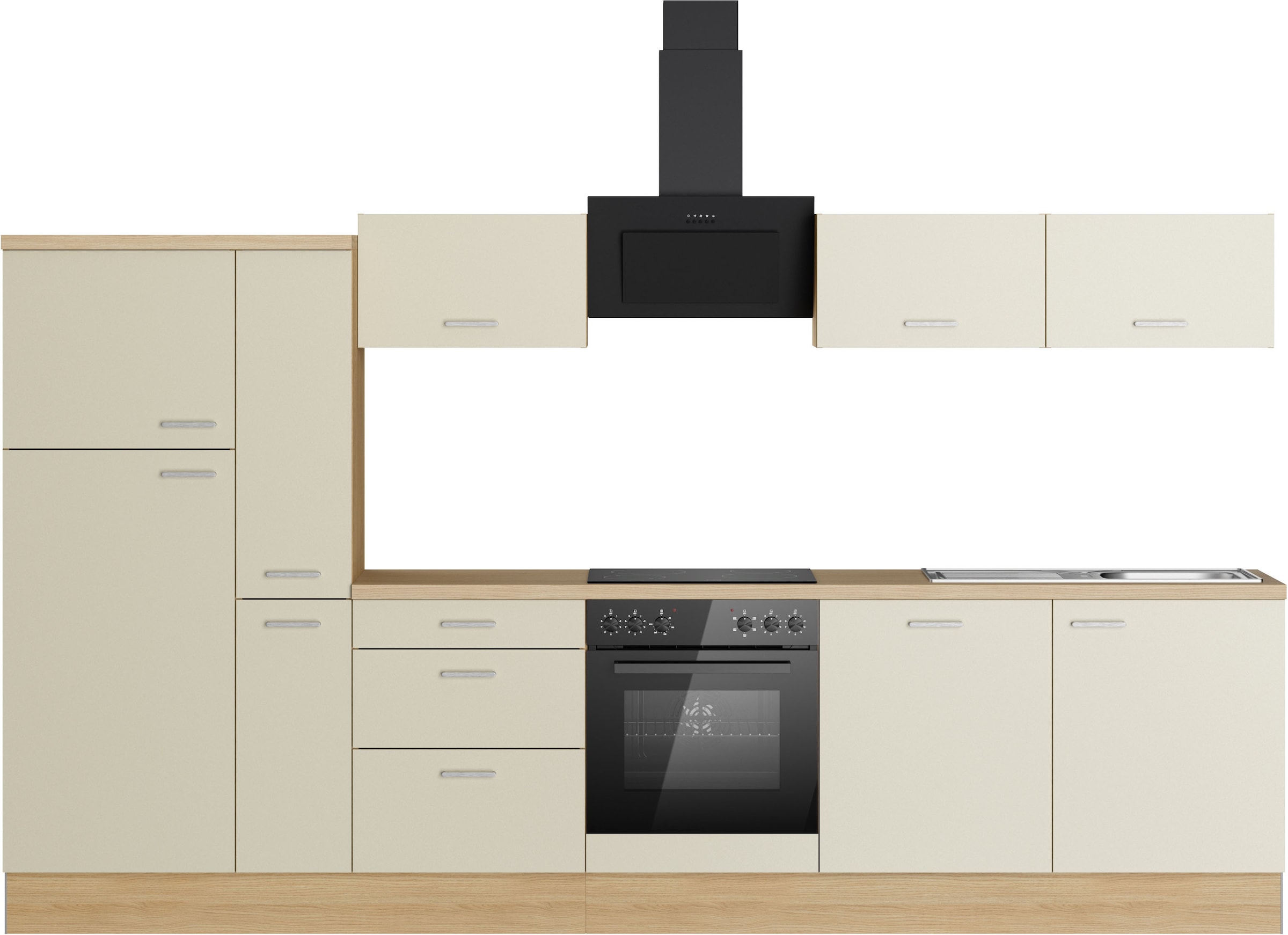 KOCHSTATION Küchenzeile »KS-Sion« Breite 330 cm, neue Technik: OPTIsnap, wahlweise mit E-Geräten