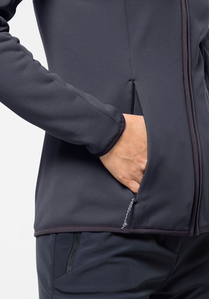 Jack Wolfskin Fleecejacke »BAISELBERG HOODED FZ W«, mit Kapuze