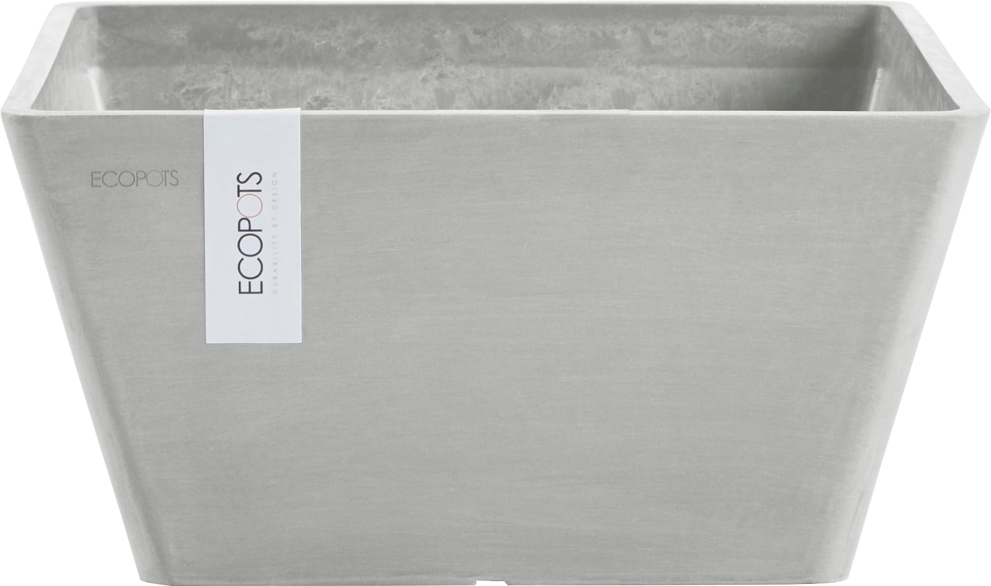ECOPOTS Blumentopf »BERLIN White Grey«, BxTxH: 25x25x12,8 cm online kaufen | Pflanzkübel