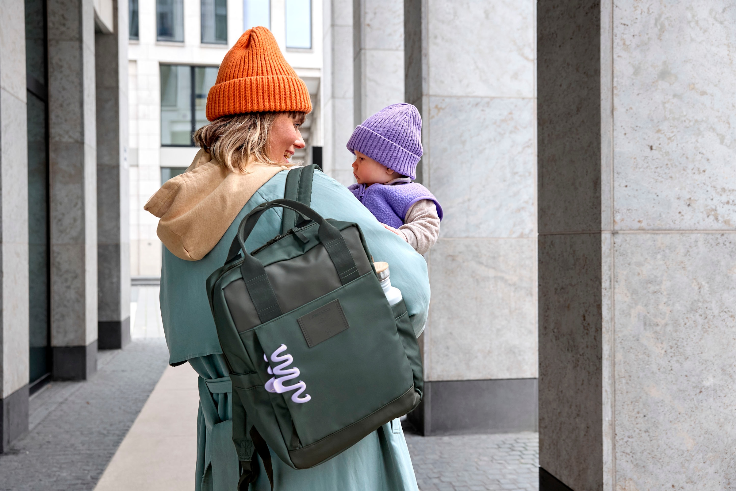 LÄSSIG Wickelrucksack »Green Label, Vividal Backpack, dark olive«