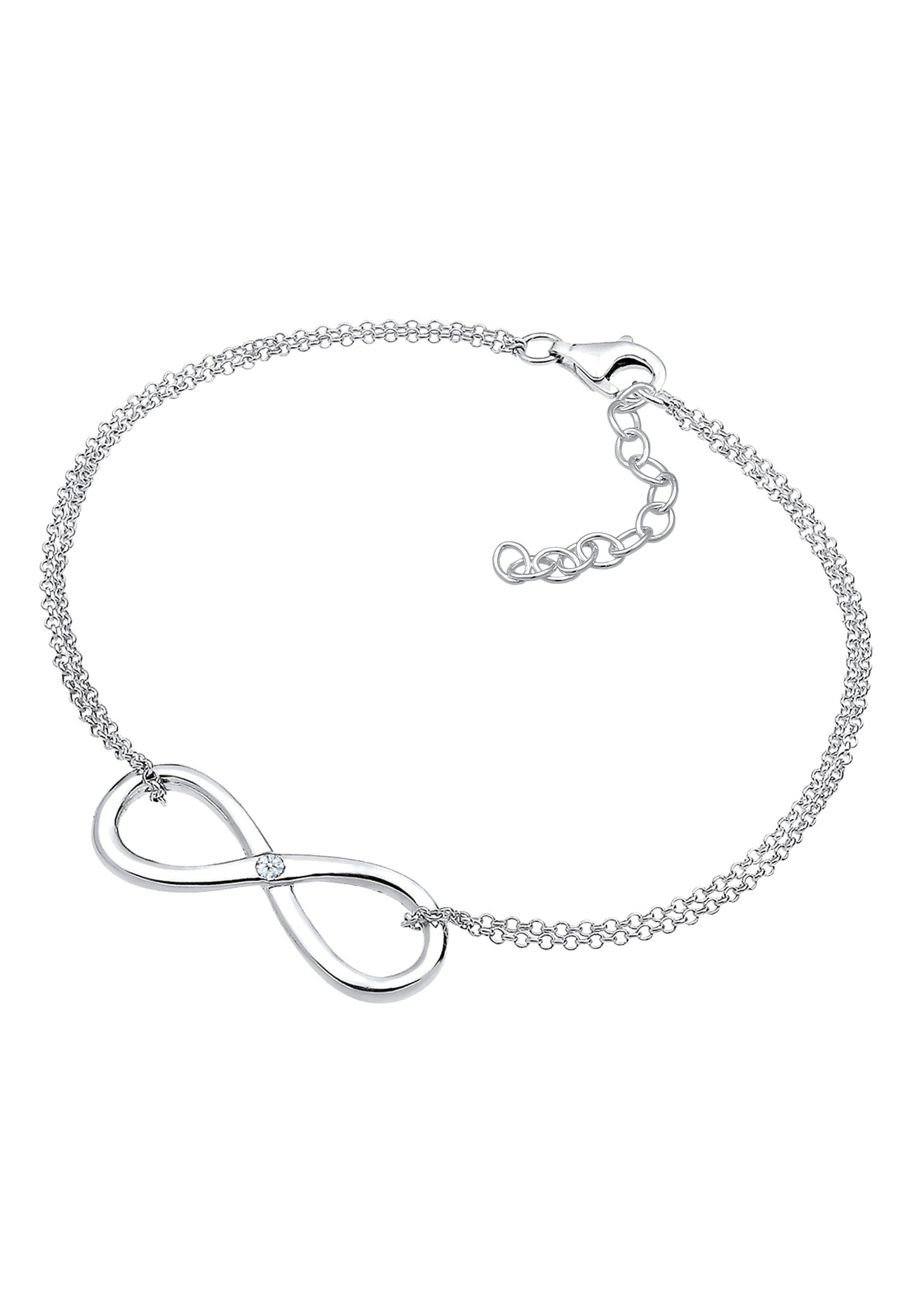 Elli DIAMONDS Armband »Infinity Ewig Diamant (0.03 ct.) 925 Silber«