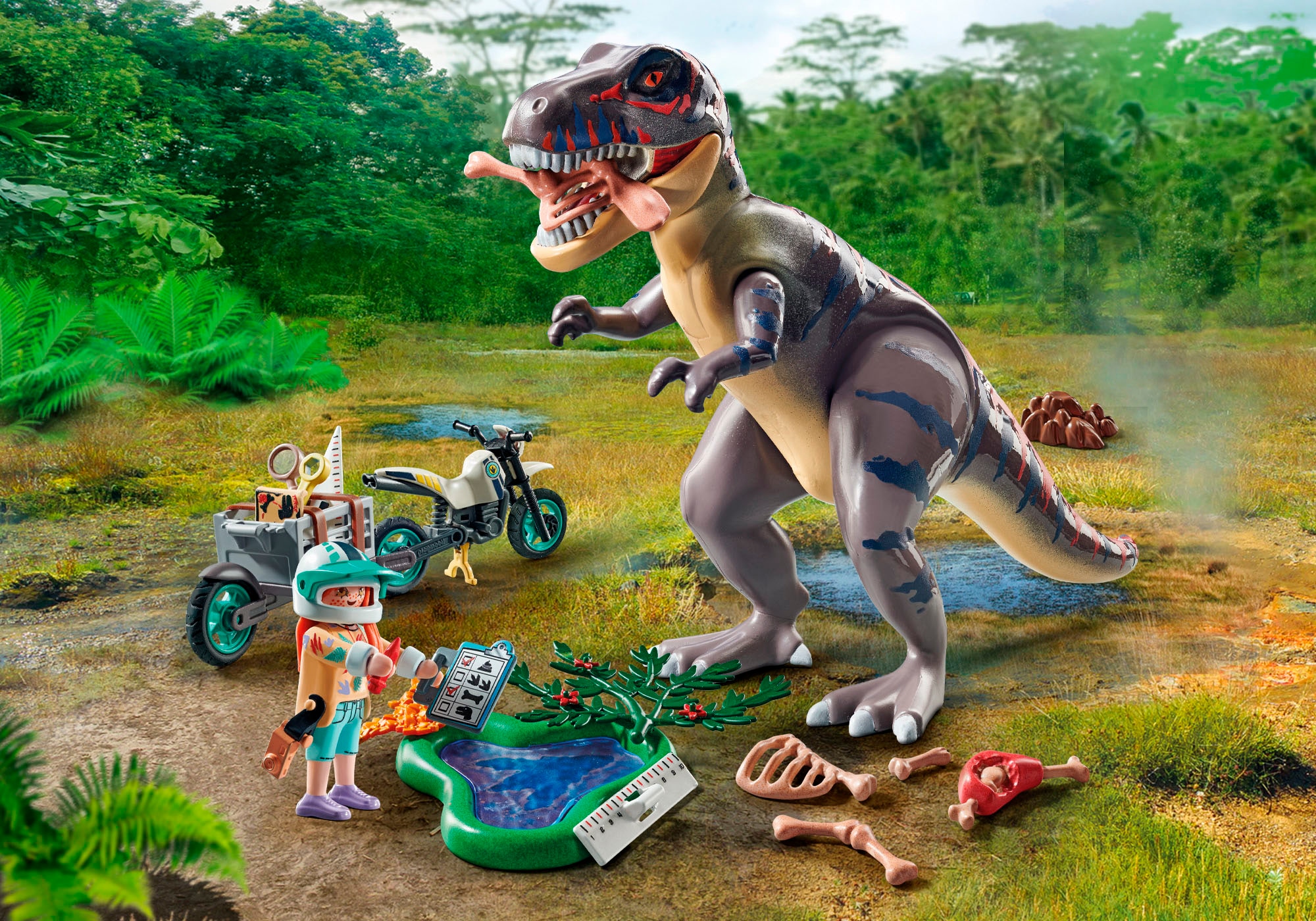 Playmobil® Konstruktions-Spielset »T-Rex-Spurensuche (71524), Dinos«, (46 St.), Made in Europe