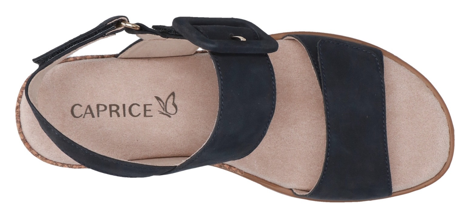 Caprice Keilsandalette  , Sommerschuh, Riemchensandale in bequemer Weite