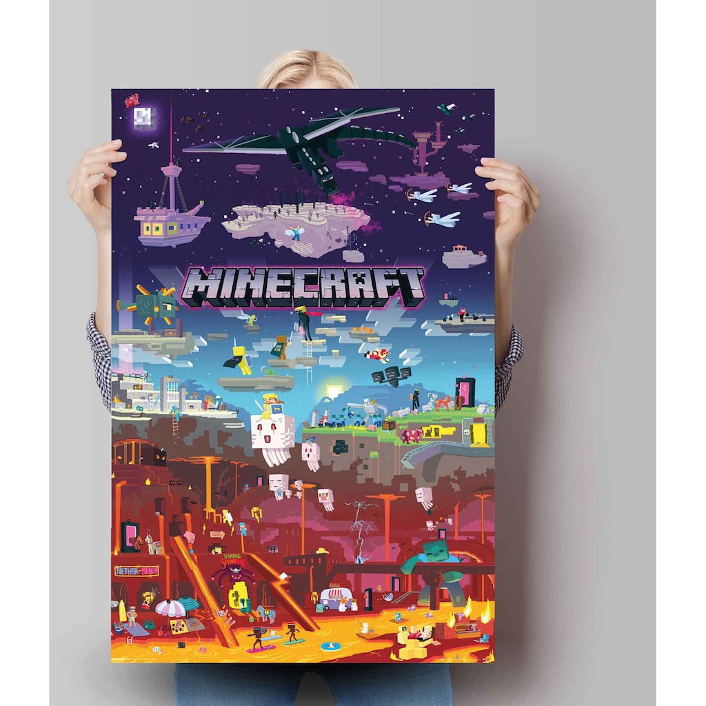 Reinders! Poster »Poster Minecraft - world beyond«, Spiele, (1 St.)