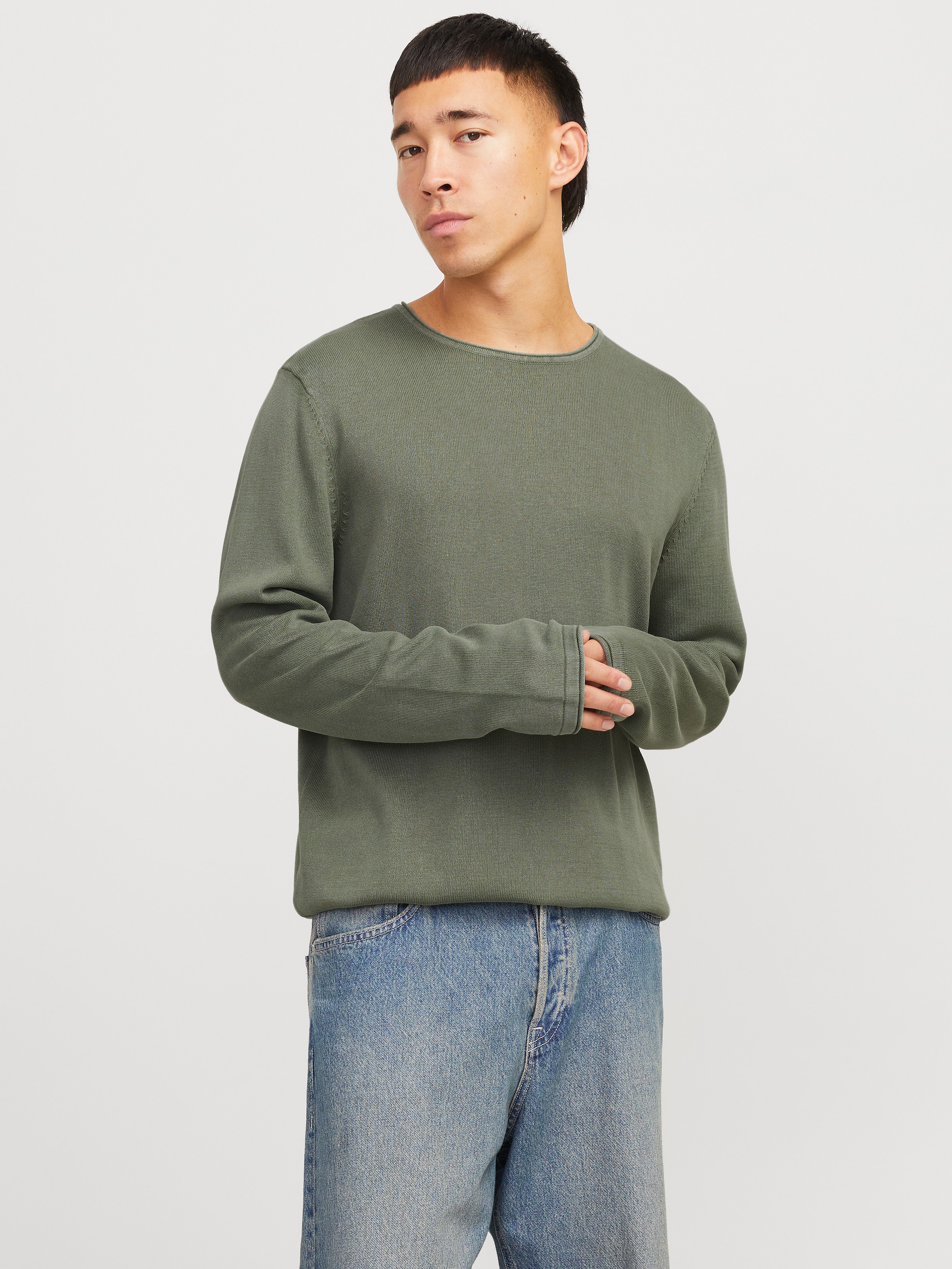 Jack & Jones Strickpullover »JJELEO KNIT CREW NECK NOOS«, mit Rundhalsausschnitt