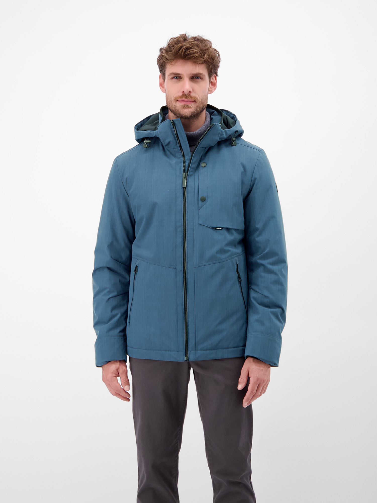 LERROS Blouson »LERROS Herren Blouson in Stukturoptik«, mit Kapuze, Wasser- und windabweisend