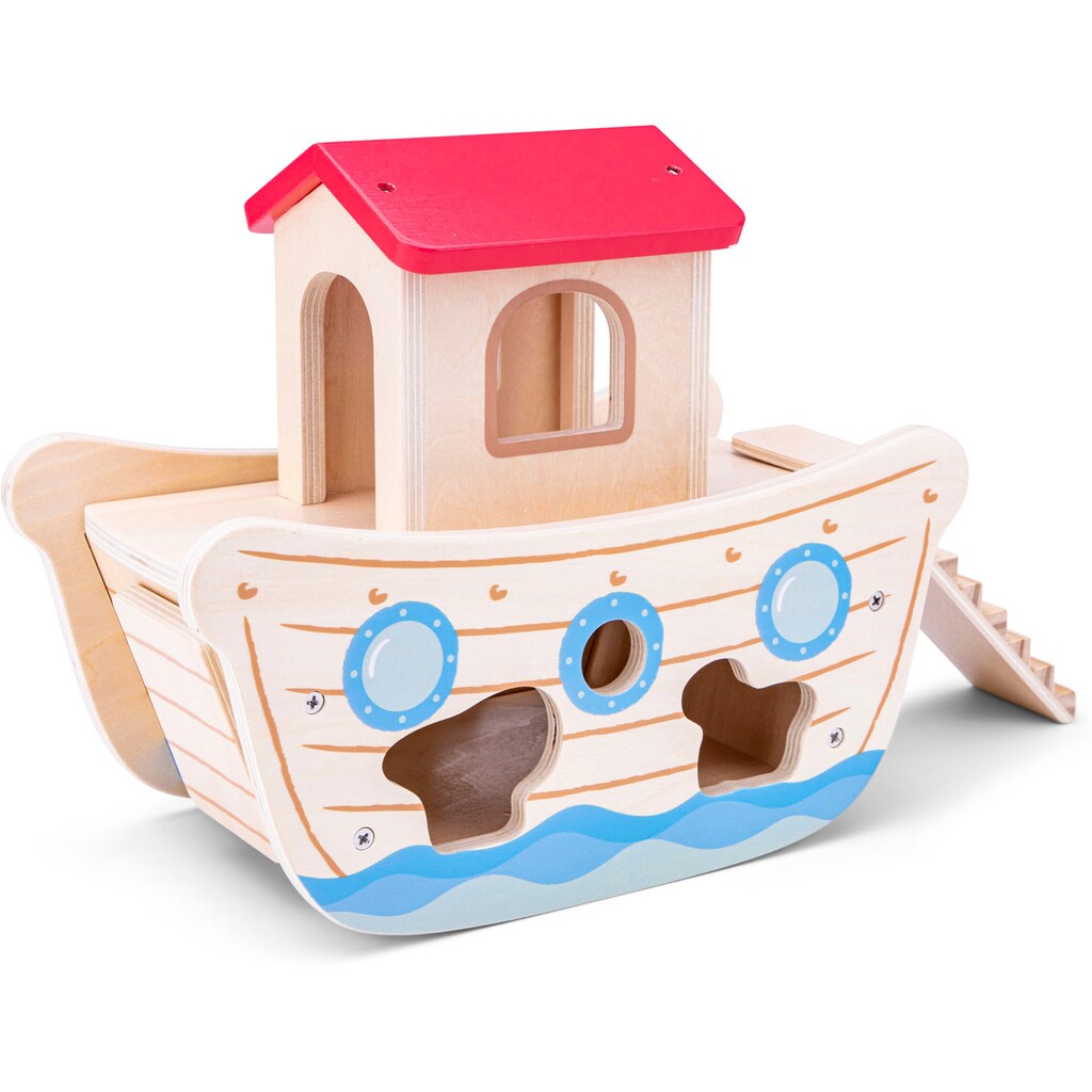 New Classic Toys® Steckspielzeug »Holzspielzeug, Formensortierpiel Arche Noah«