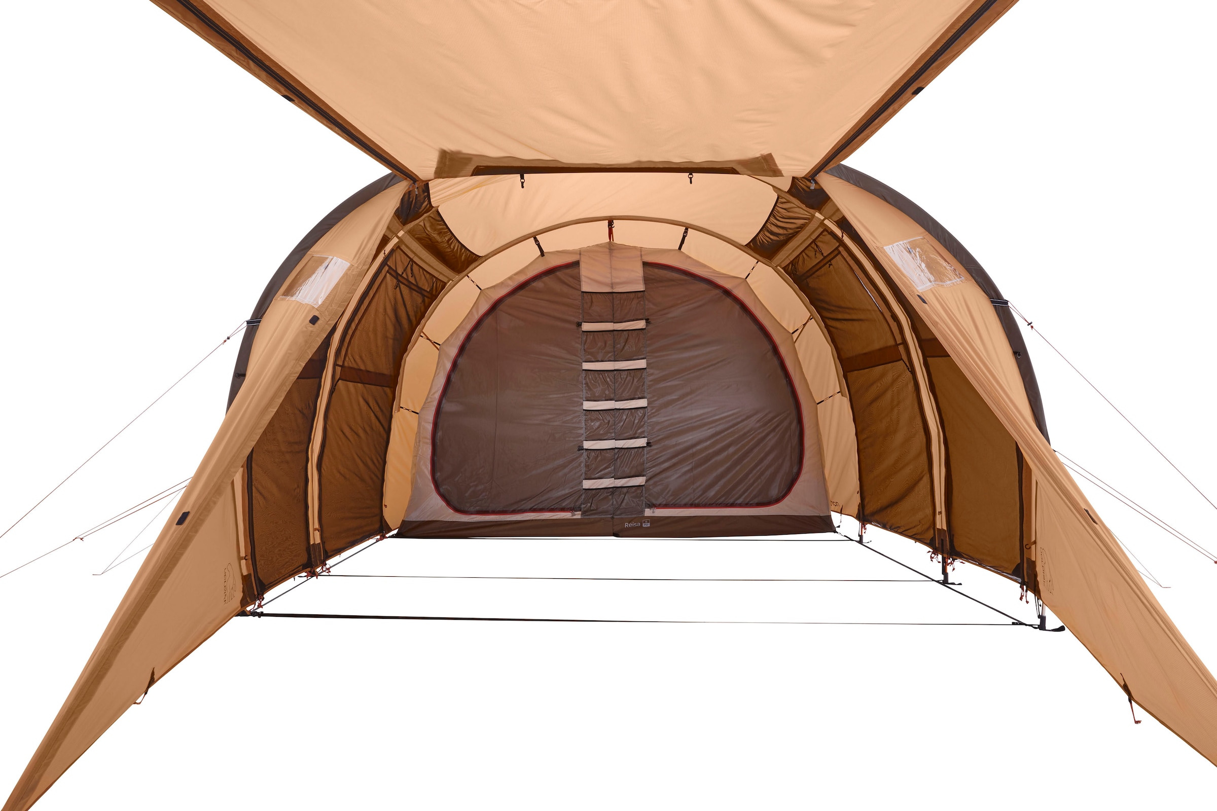 Nordisk Gruppenzelt »Reisa 6 PU Tent Cashew/Brown«, 6 St. Personen, (Packung, 1 tlg.)