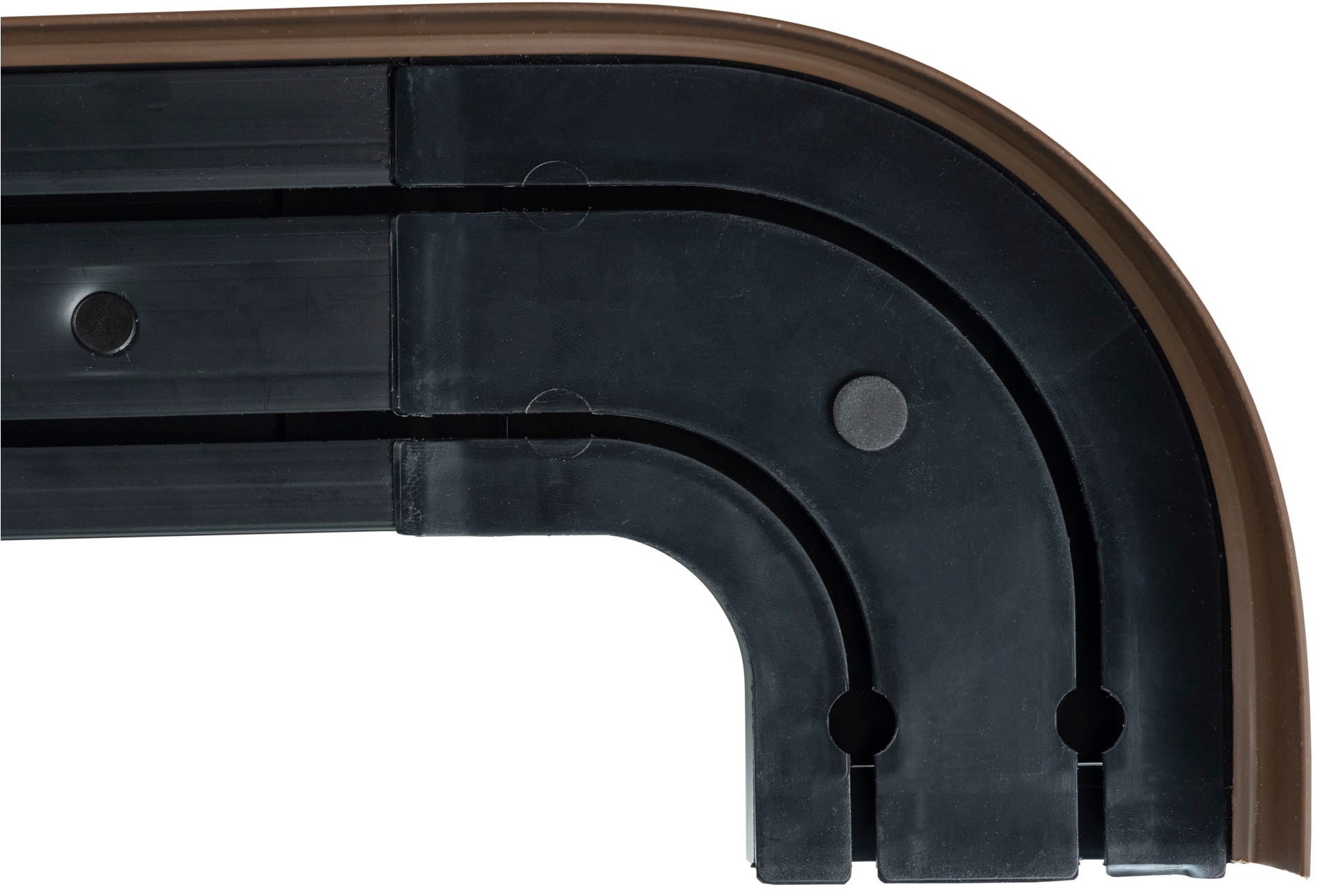 SN DECO GROUP Vorhangschiene »SH2«, 2 läufig-läufig, Fixmaß, Set 2-läufig,inkl. Rundbögen, Blende 5 cm, vorgebohrt, Innenlauf