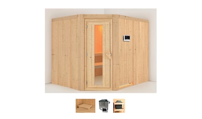 Karibu Sauna »Marit«, (Set), 9-kW-Ofen mit externer Steuerung kaufen