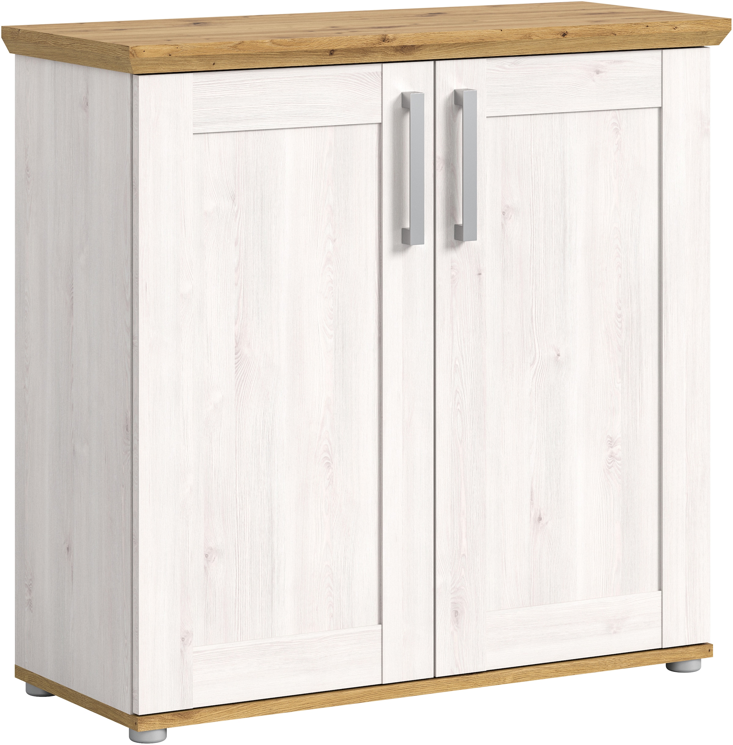 Home affaire Kommode »COSENZA, TOPSELLER!, Breite 95 cm, 2 Türen, 2 Einlegeböden, 3 Fächer«, in Landhausoptik, Anrichte, Schrank, Sideboard