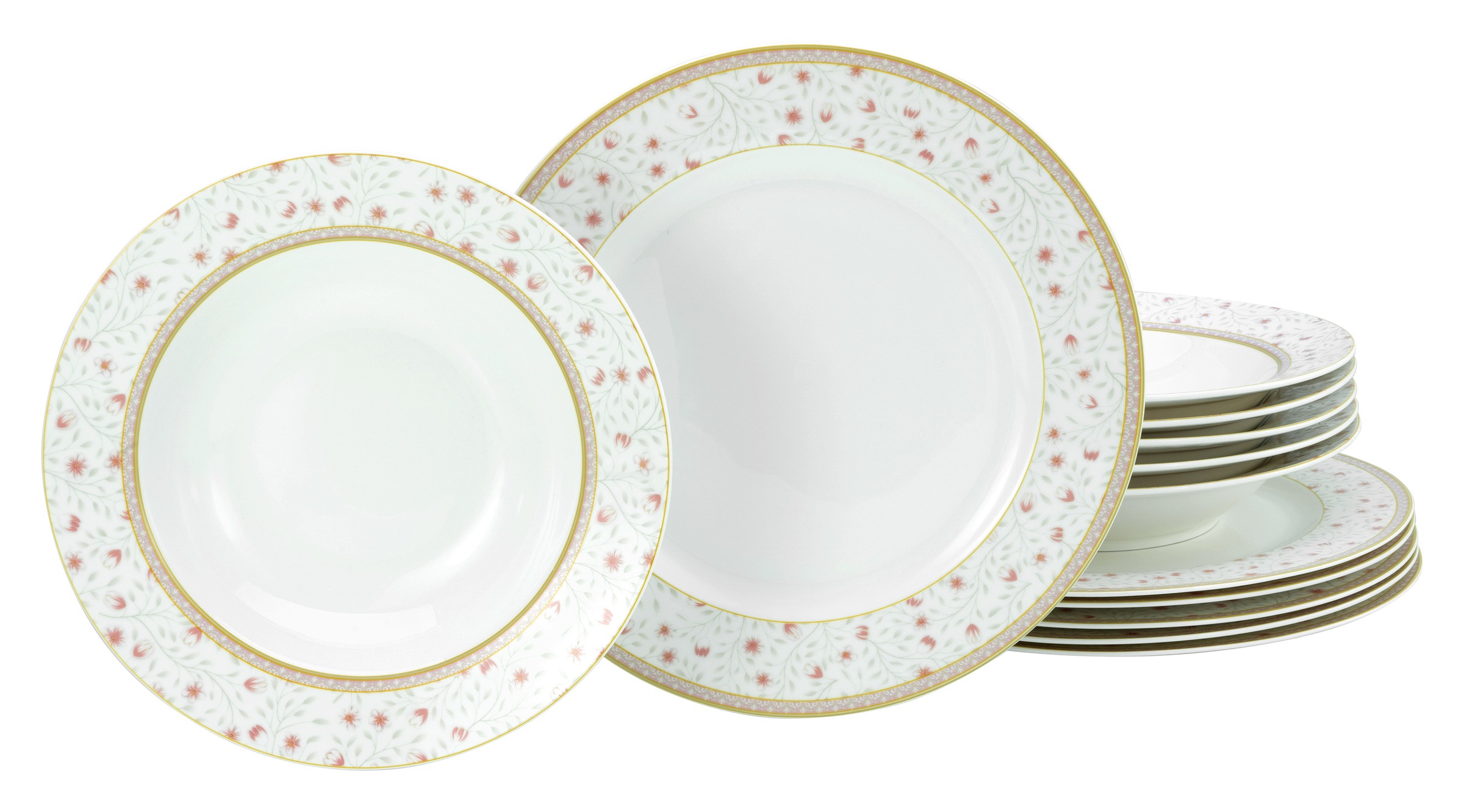 CreaTable Tafelservice »Emilja, Tafel-Service 12-tlg« Blumendekor günstig online kaufen