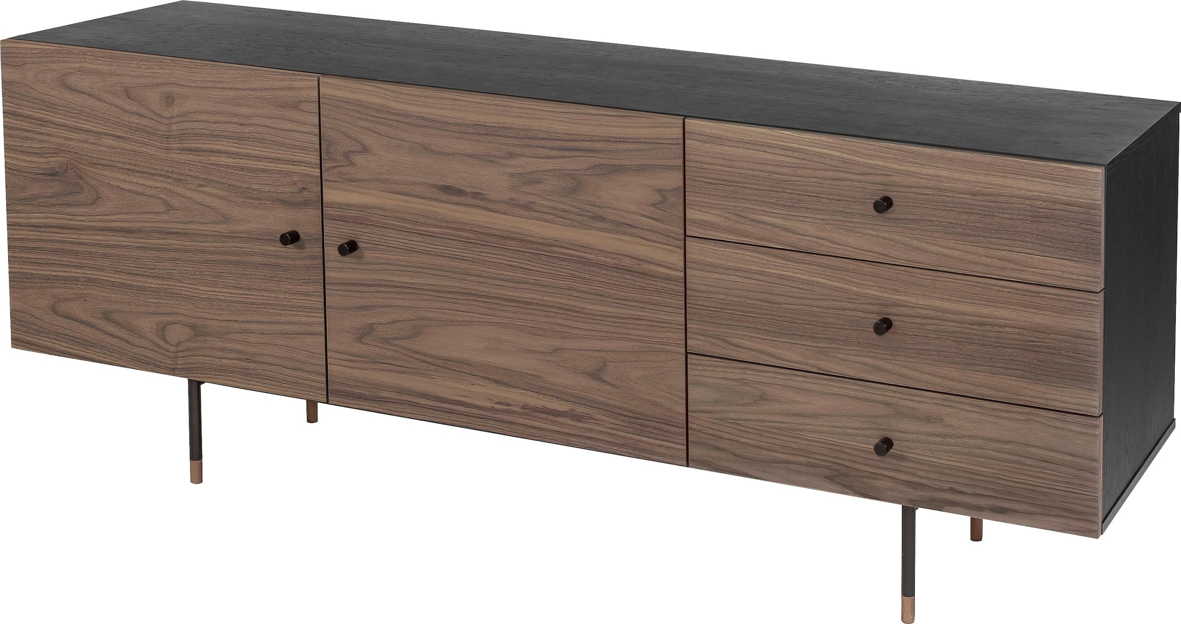Woodman Sideboard »Daniel«, Kommode mit Holzfurnier aus Walnussbaum, Breite 180 cm