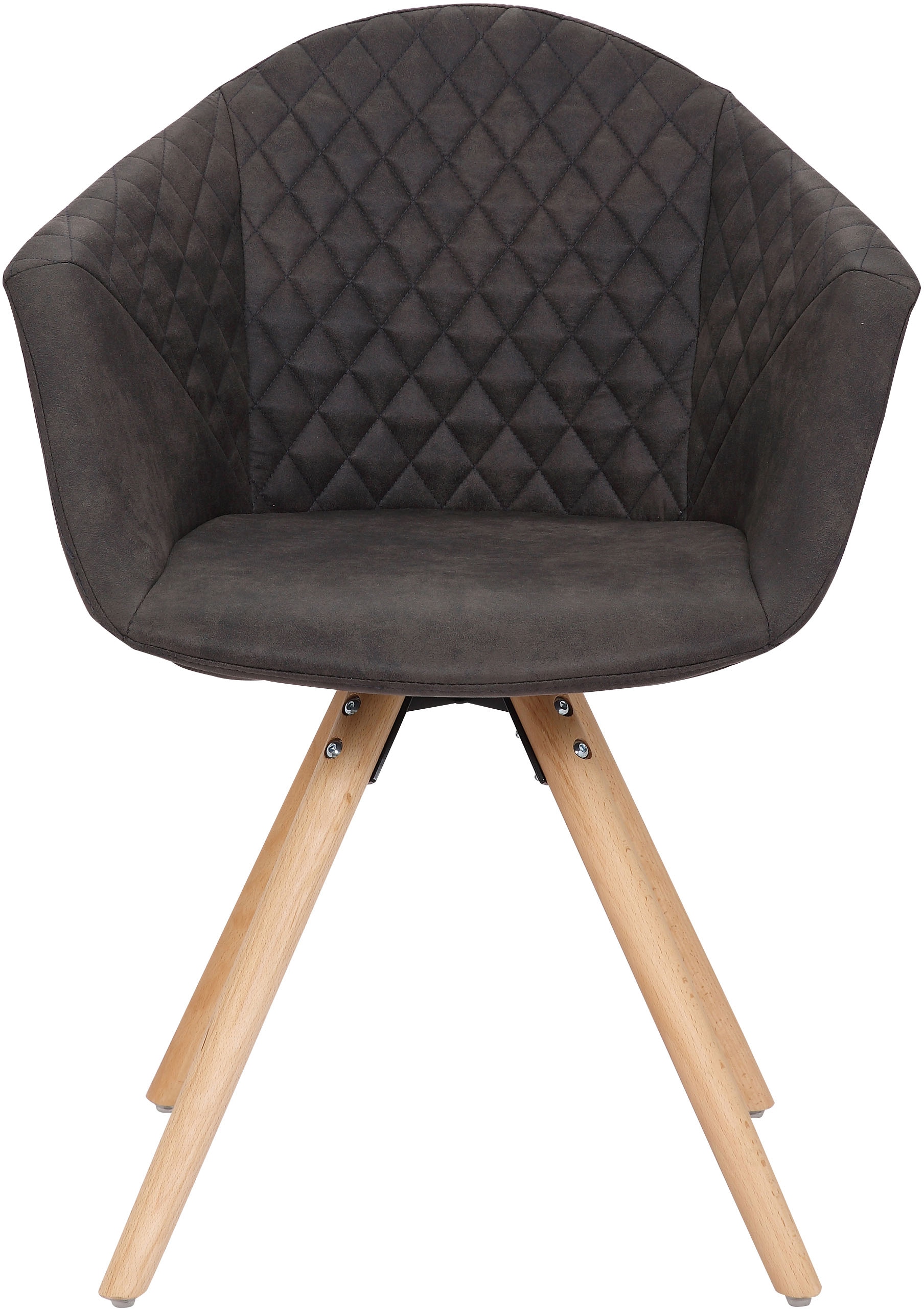 Kayoom Polsterstuhl »Stuhl Chadwick 110 2er-Set, stilvolles Design, in Naturfarben gehalten«, (Set), 2 St., bequem, Holzbeine, weich gepolstert, stilvolles Design