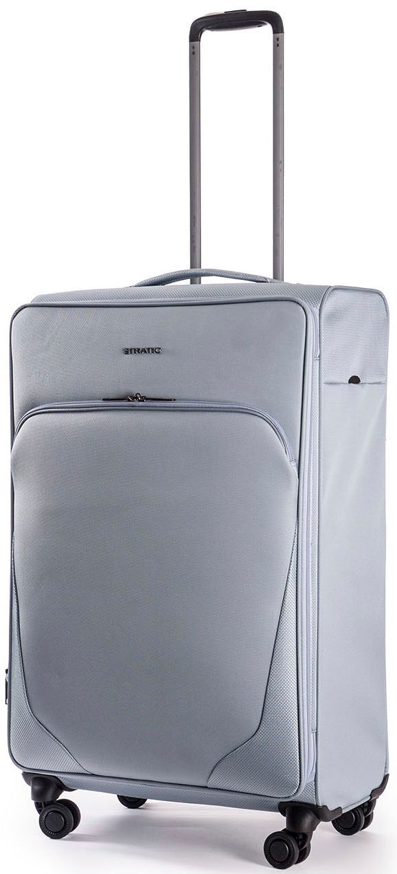 Stratic Weichgepäck-Trolley »Mix L, steel«, 4 Rollen, Reisekoffer großer Koffer Aufgabegepäck TSA-Zahlenschloss