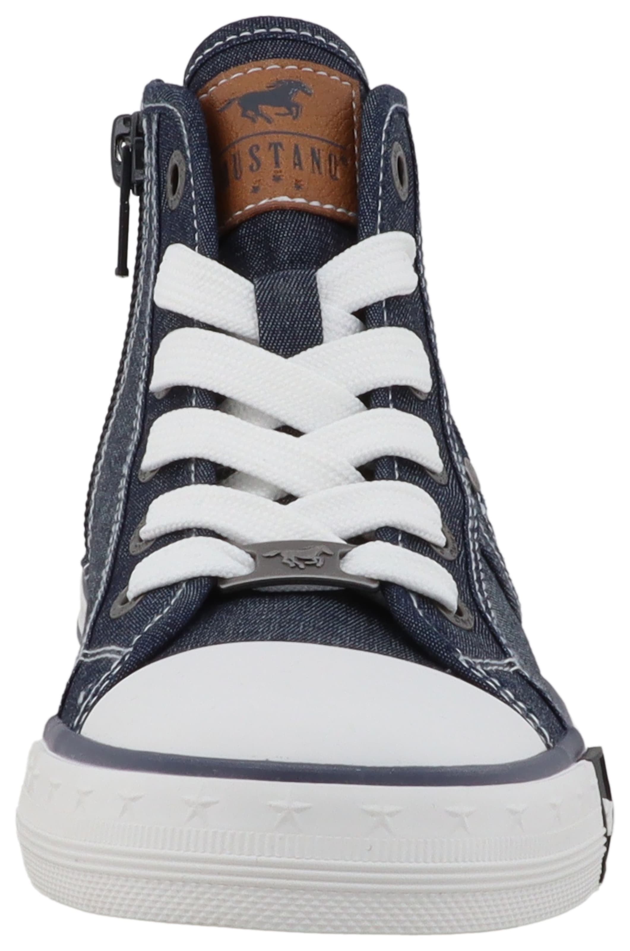 Mustang Shoes Sneaker »Gaspare«  Freizeitschuh, Schnürboots, High Top-Sneaker mit Nieten