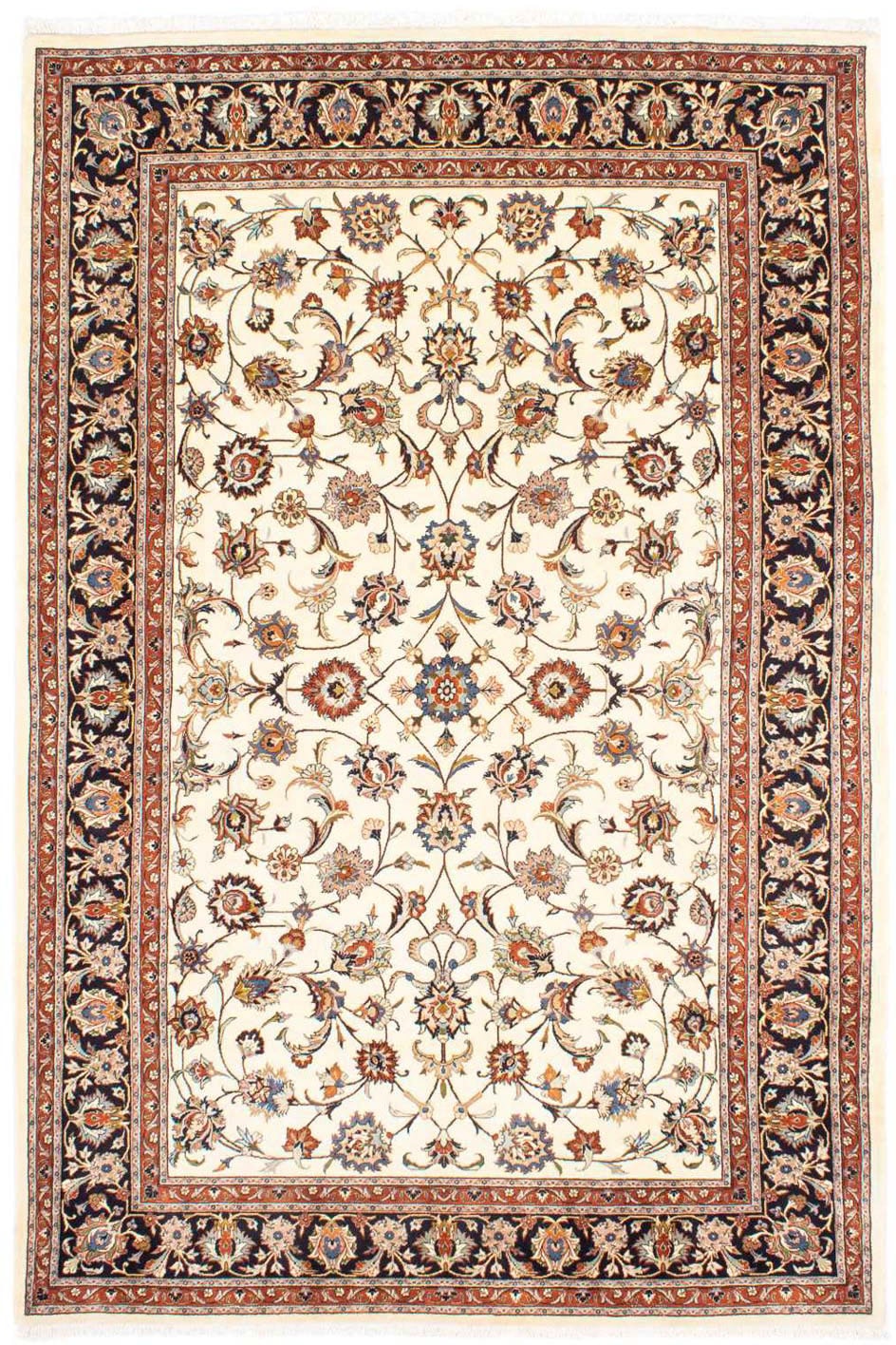 morgenland Wollteppich »Kaschmar Blumenmuster Beige 302 x 200 cm«, rechteck günstig online kaufen