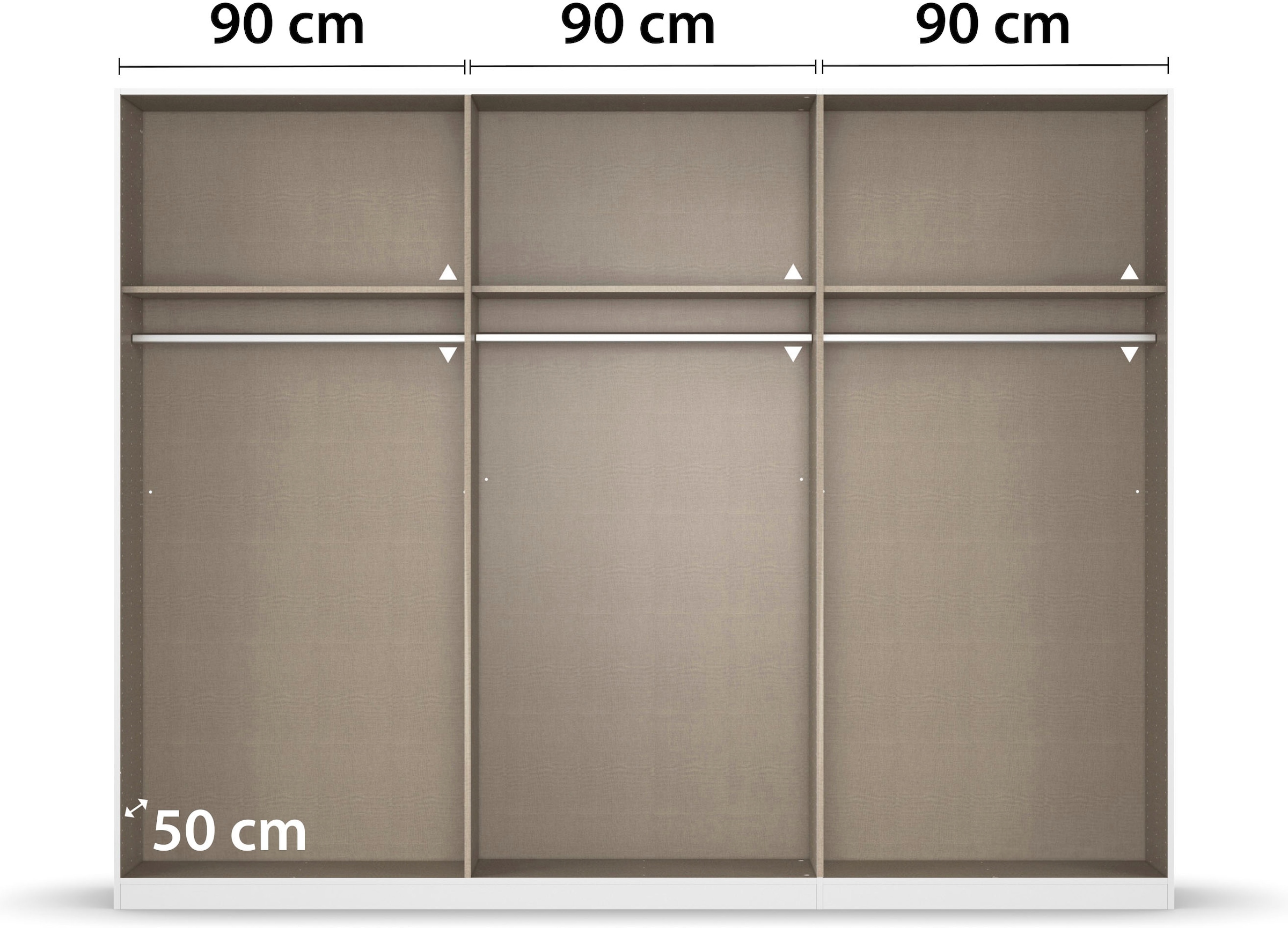 rauch Kleiderschrank »Drehtürenschrank Schrank Garderobe Wäscheschrank Schlafzimmer AVOLA«, (in 3 verschiedenen Ausstattungen BASIC/CLASSIC/PREMIUM), mit hochwertigen Stangengriffen in Schwarz aus Metall MADE IN GERMANY