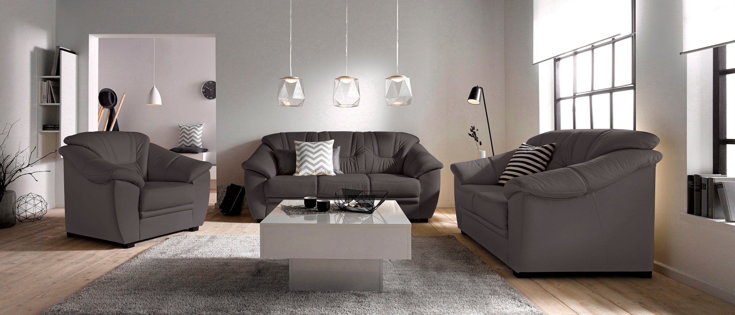 sit&more Sessel »Savona«, NaturLEDER®, inklusive komfortablem Federkern