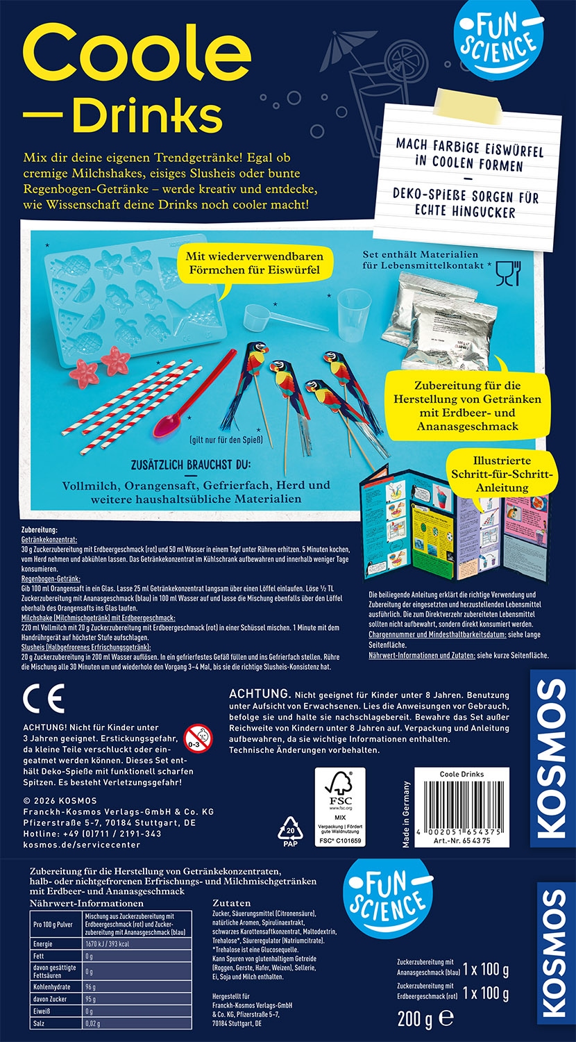 Kosmos Experimentierkasten »Fun Science Coole Drinks« Made in Germany