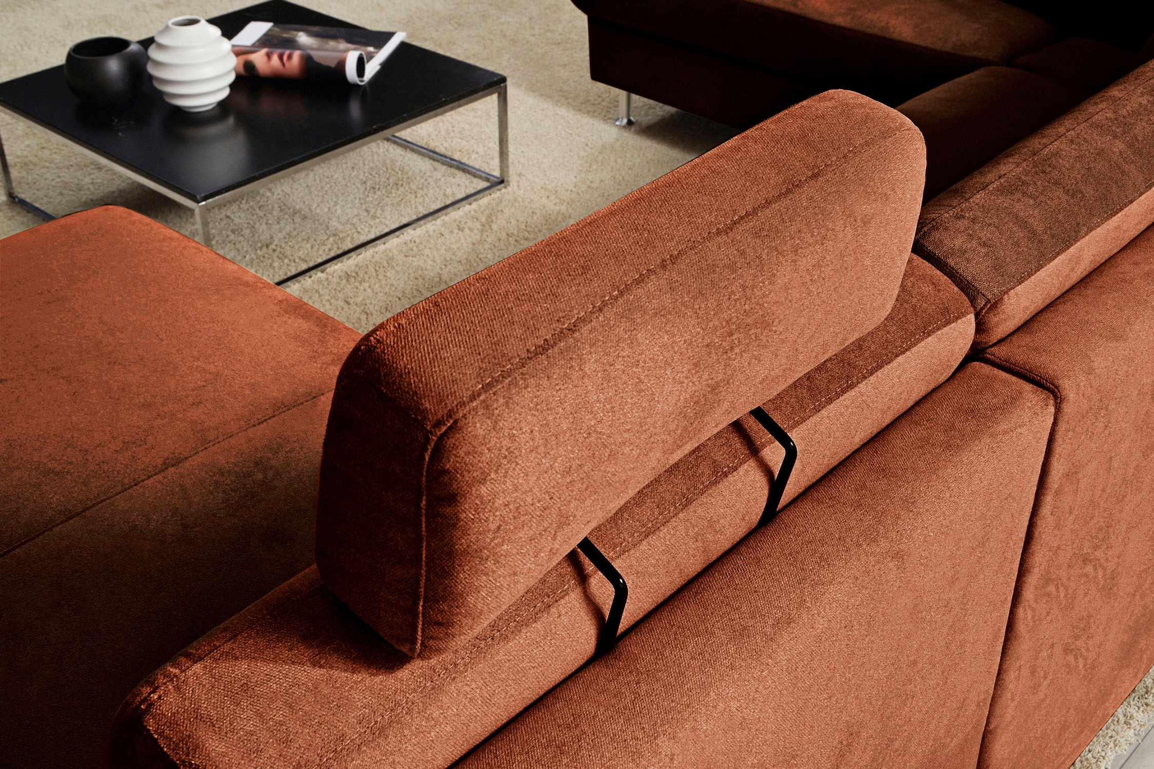 CALIZZA INTERIORS Wohnlandschaft »Onyx U-Form«, (3 St.), wahlweise mit Bettfunktion und Bettkasten