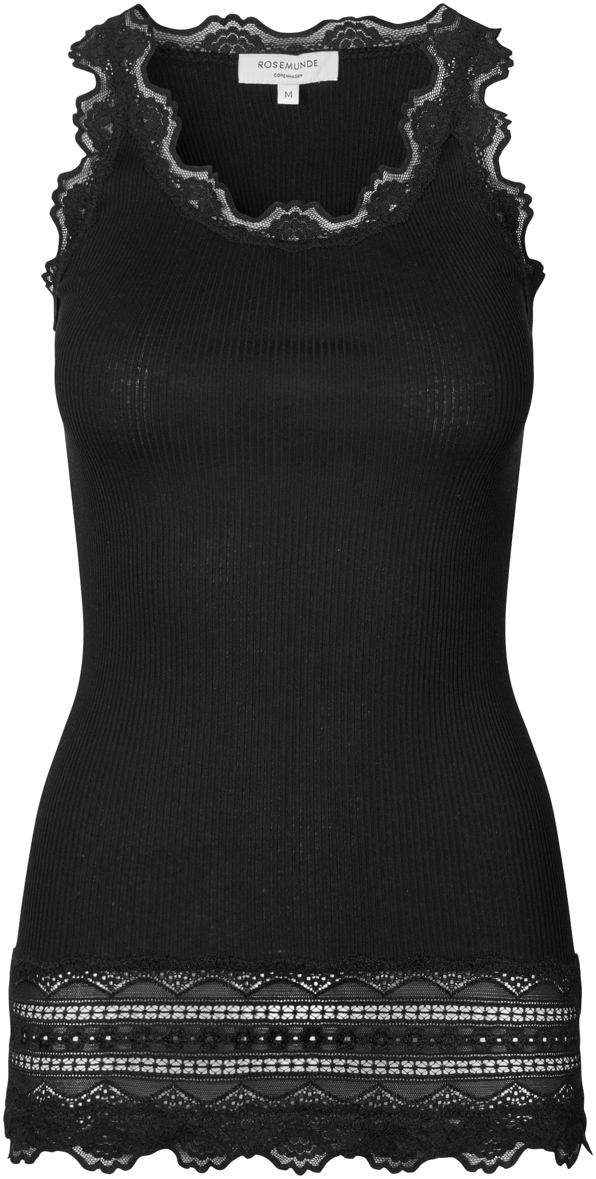 rosemunde Tanktop »Benita Silk Top Camisole«, mit Vintage-Spitze am Ausschnitt, breite elastische Spitze am Saum