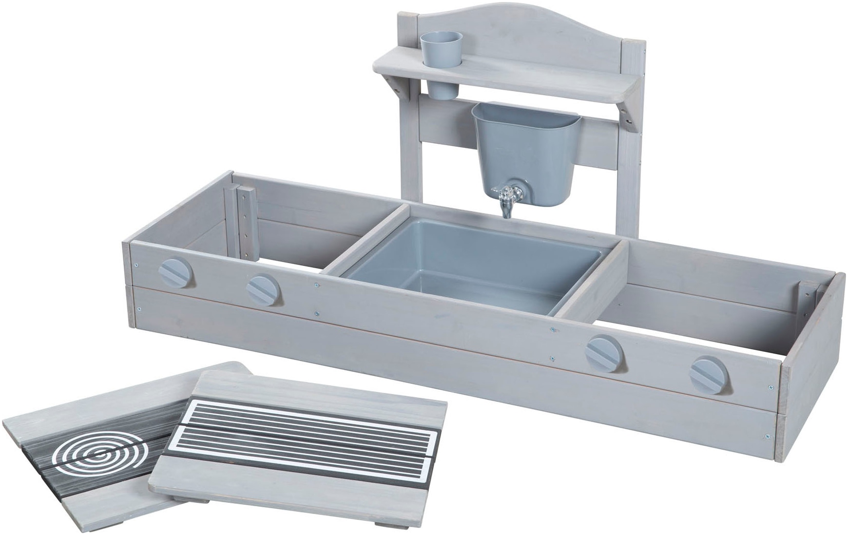roba® Sandkasten »2 in 1, Balkonsandkasten mit Matschküche«