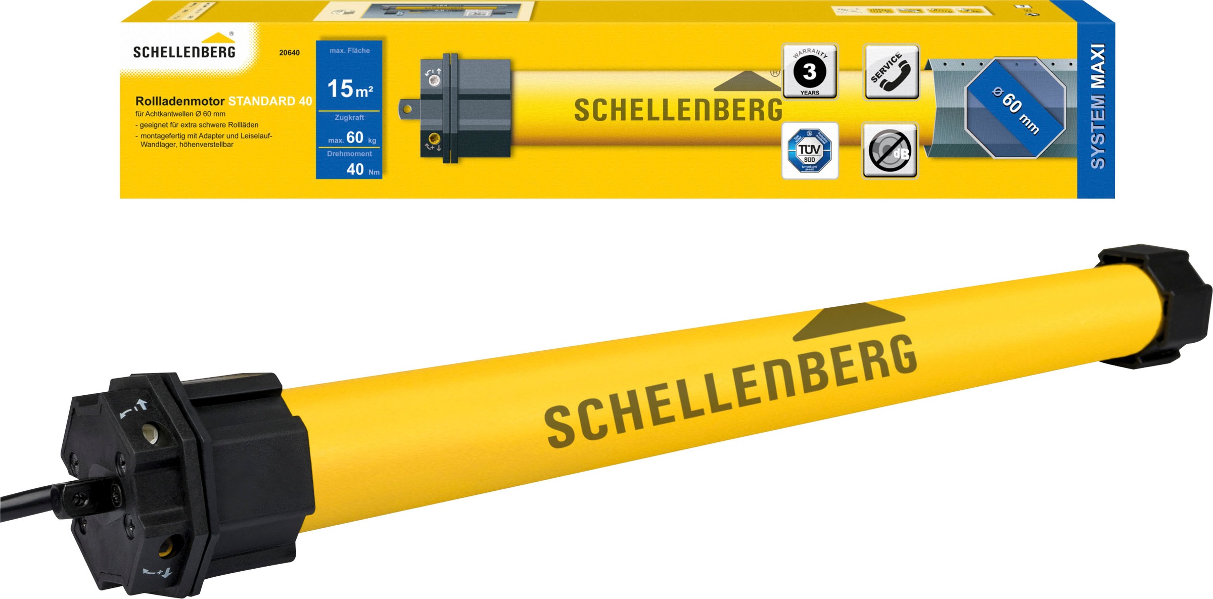 SCHELLENBERG Rollladenmotor »»Standard Maxi« 40 Nm, mechanische Endlagenein günstig online kaufen