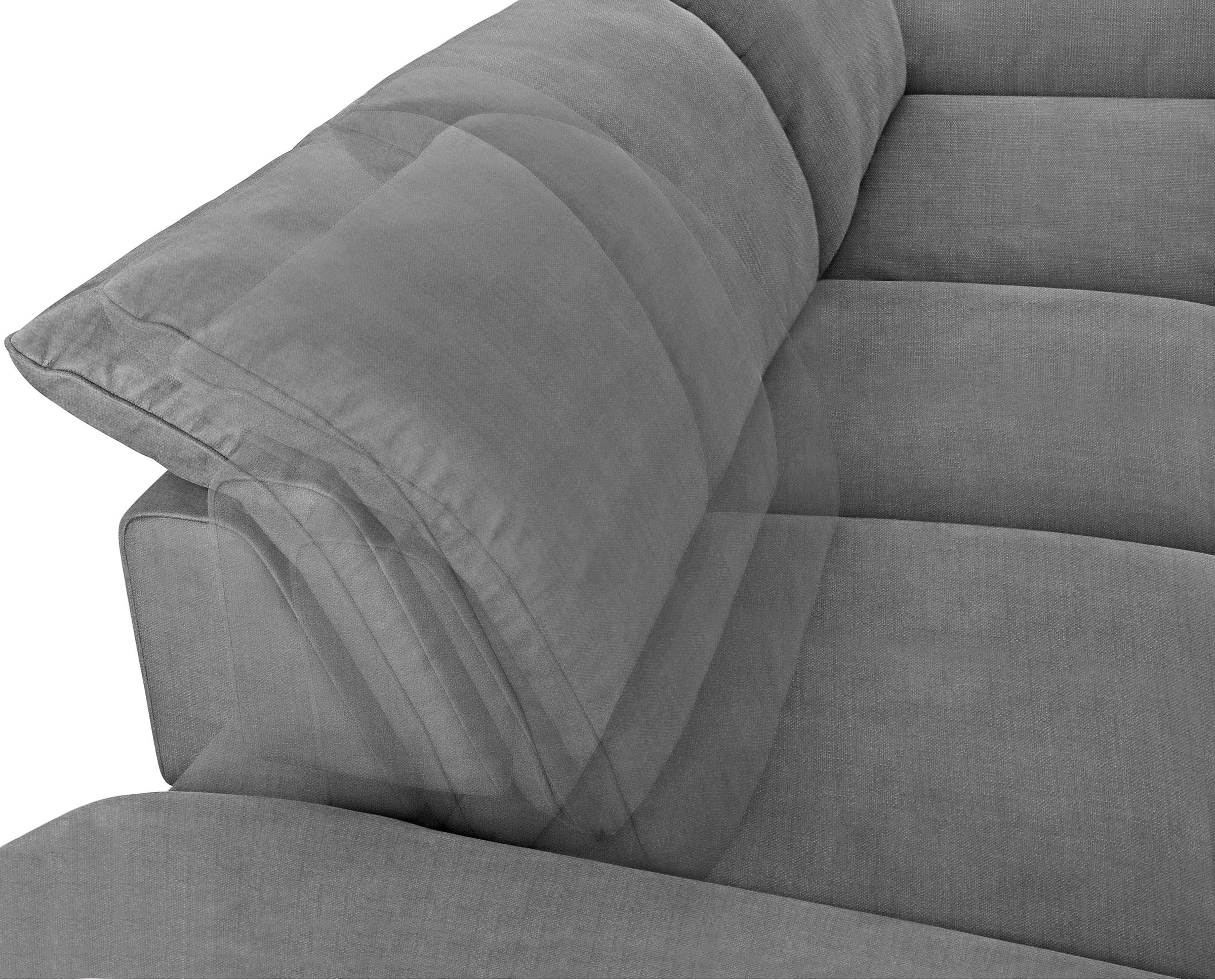 W.SCHILLIG Ecksofa »enjoy&MORE, Designsofa, bequem, zeitlos und elegant, L-Form«, mit Sitztiefenverstellung, Füße Chrom glänzend, Breite 340 cm