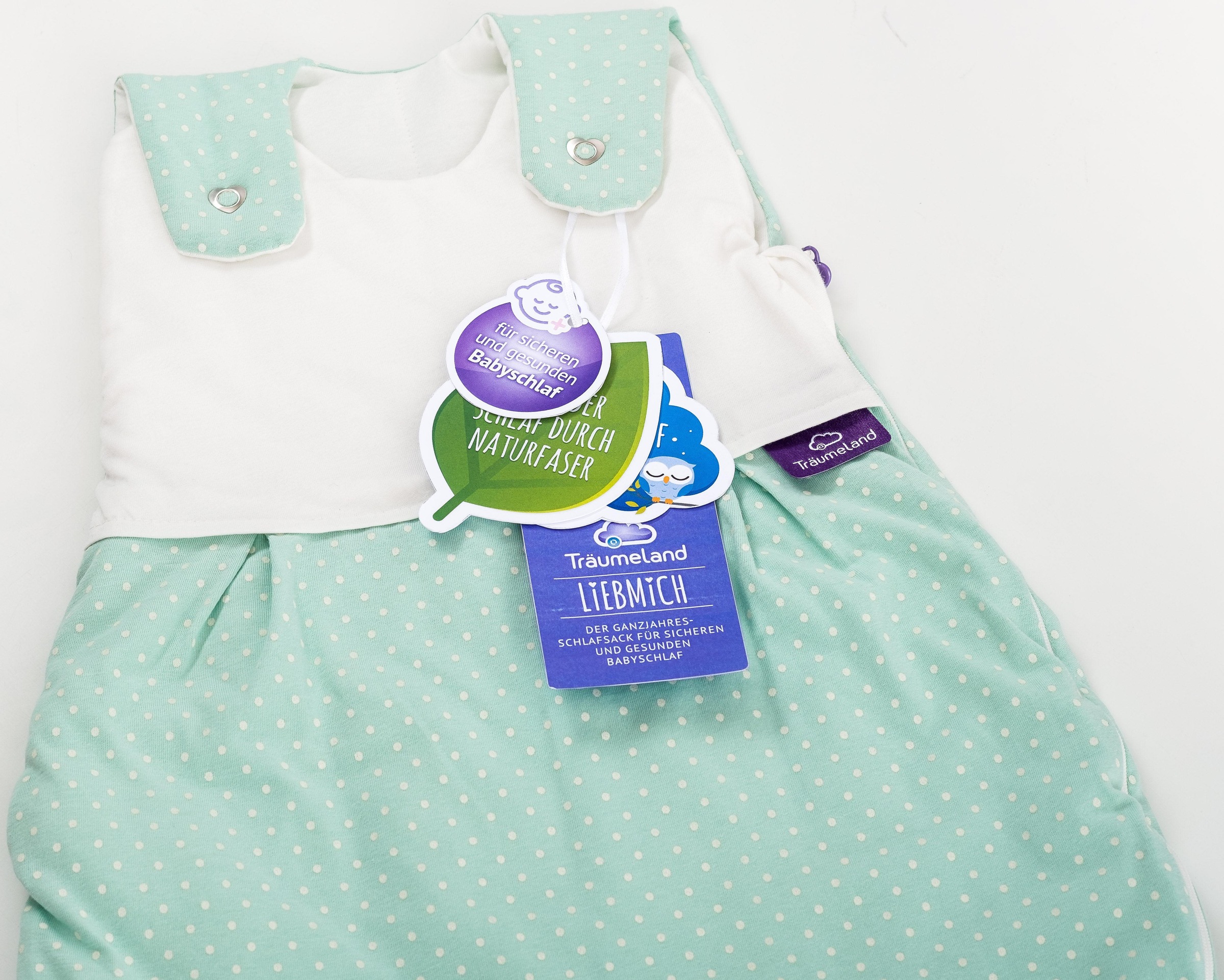 Träumeland Babyschlafsack »Set Pünktchen mint«, (Packung, 3 tlg., 3er-Pack)