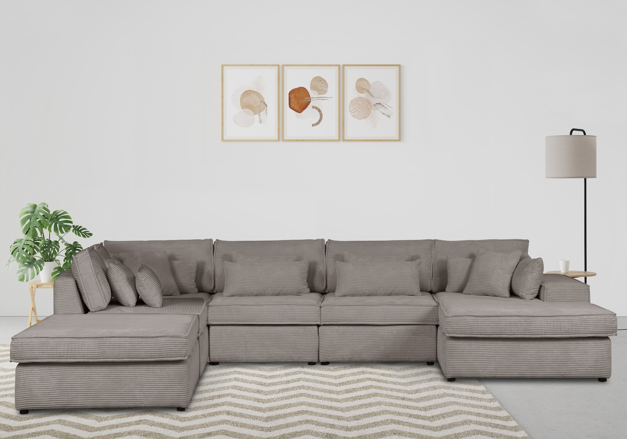 OTTO home Wohnlandschaft »Enid U-Form« 6 Teile, bestehend aus Modulen, in v günstig online kaufen