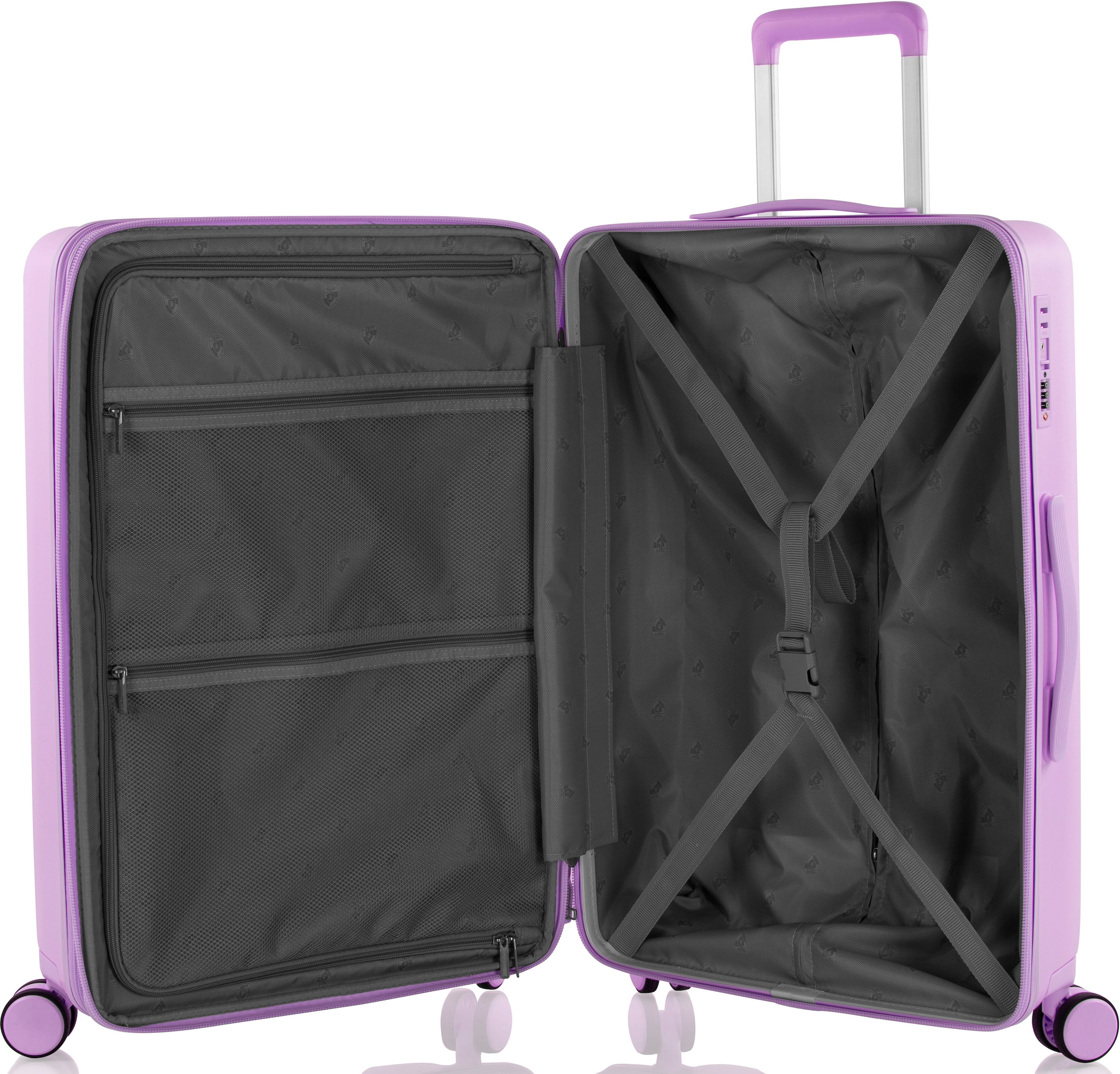Heys Hartschalen-Trolley »Pastel, in verschiedenen Farben und Größen«, 4 Rollen, Heys x Joachim Llambi Handgepäck-Koffer TSA Schloss Volumenerweiterung