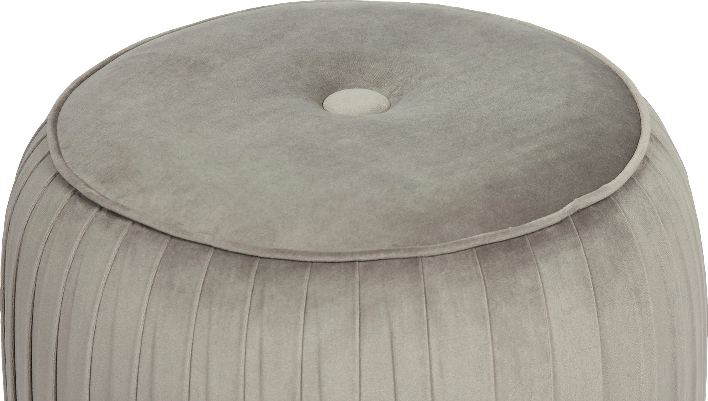 Kayoom Sitzhocker »Hocker Lilje, Edler Touch durch goldenen Sockel,Hochwertiger Samtbezug«, (1 St.), samtweich, gesteppte Ziernaht, Edelstahlsockel, Hochwertiger Samtbezug