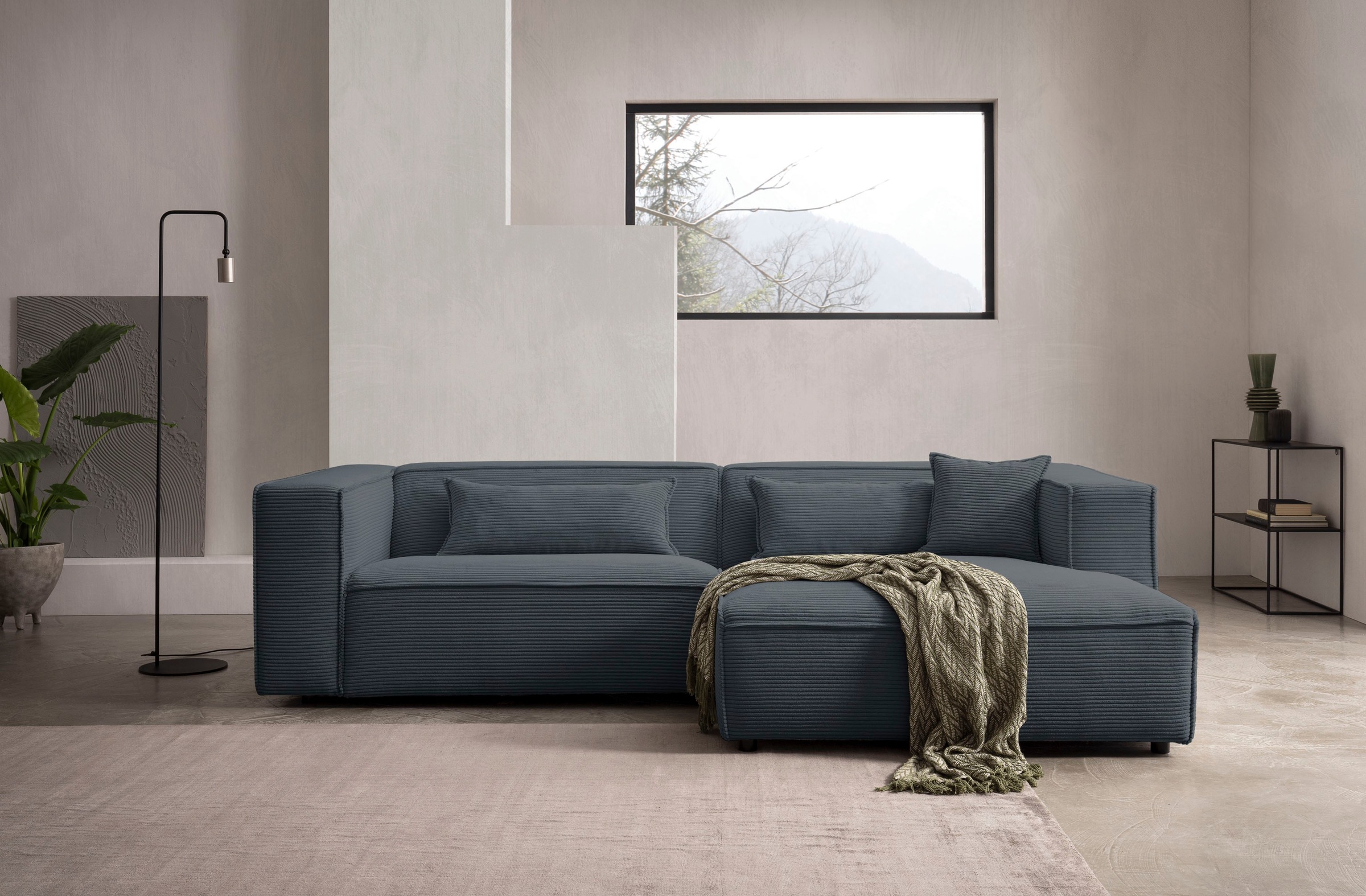 LeGer Home by Lena Gercke Ecksofa »PIARA mit Kedernaht in Cord oder Leineno günstig online kaufen