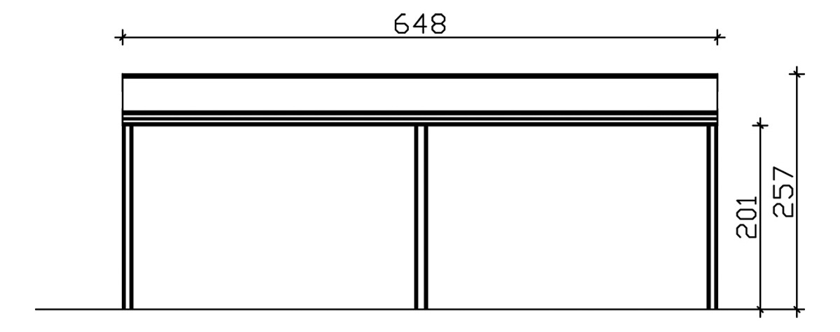 Skanholz Terrassendach »Garda« BxT: 648x307