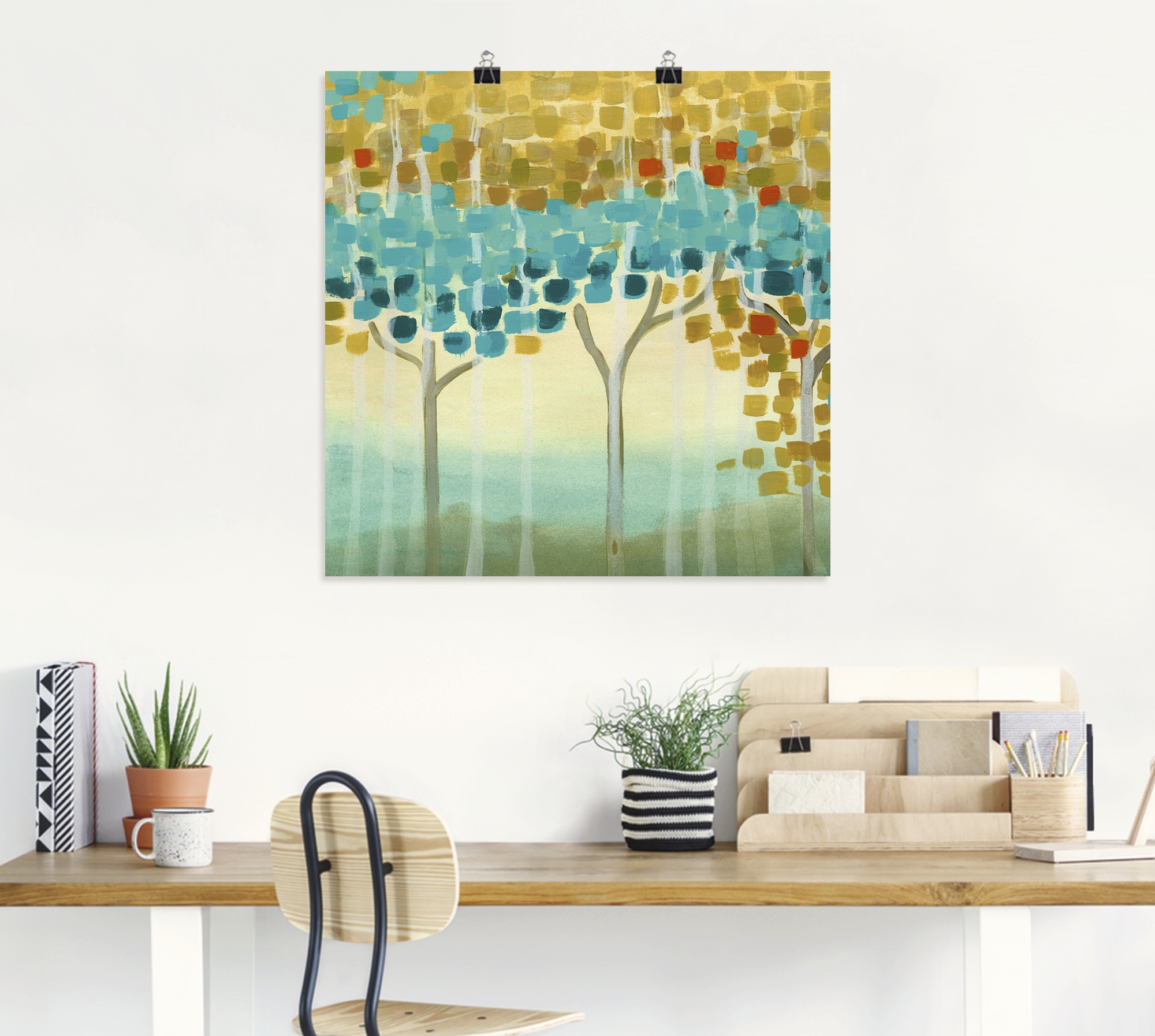 Artland Wandbild »Waldmosaik II«, Muster, (1 St.), als Alubild, Leinwandbild, Wandaufkleber oder Poster in versch. Größen