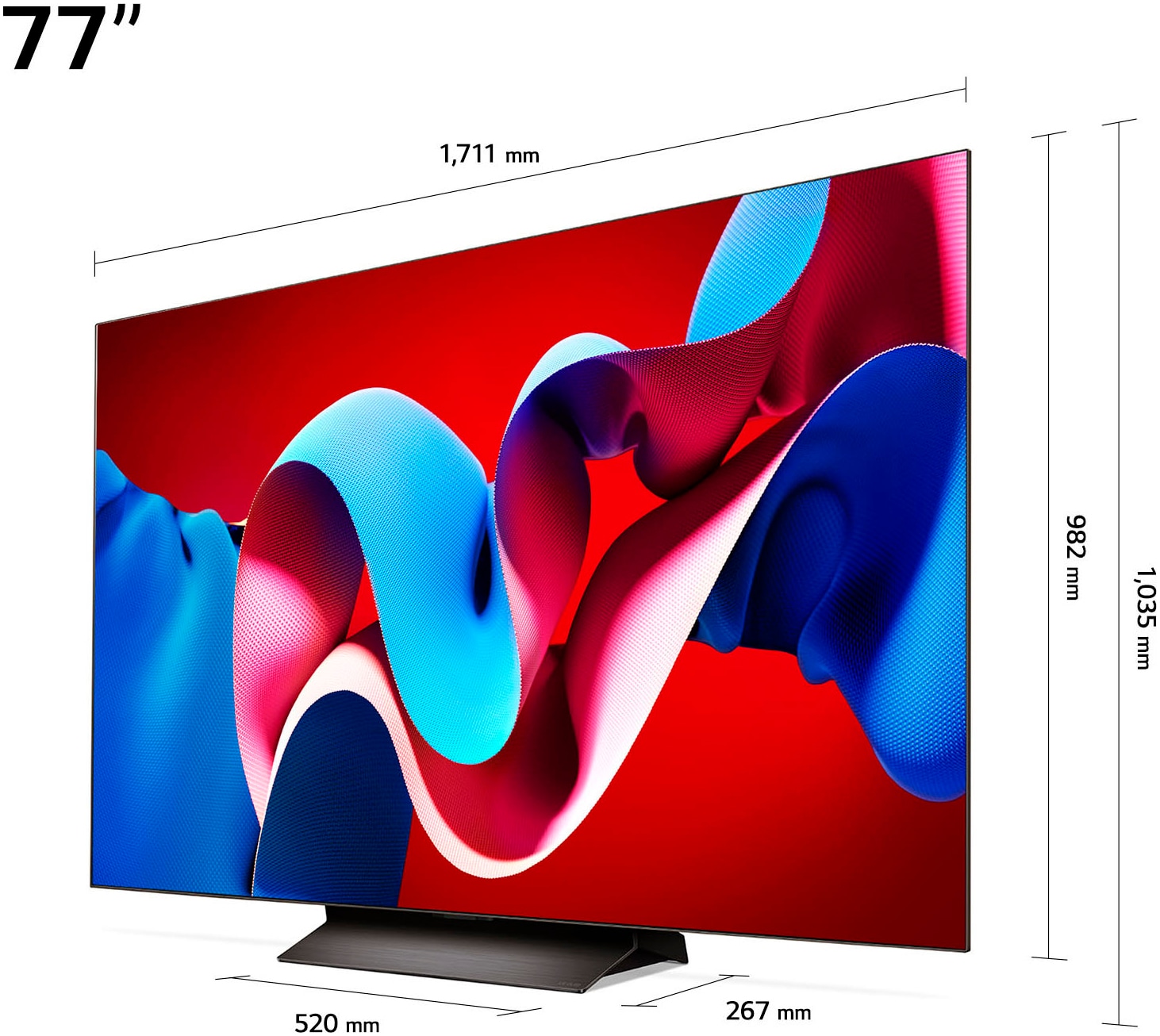LG OLED-Fernseher »OLED77C47LA«, 4K Ultra HD, Smart-TV