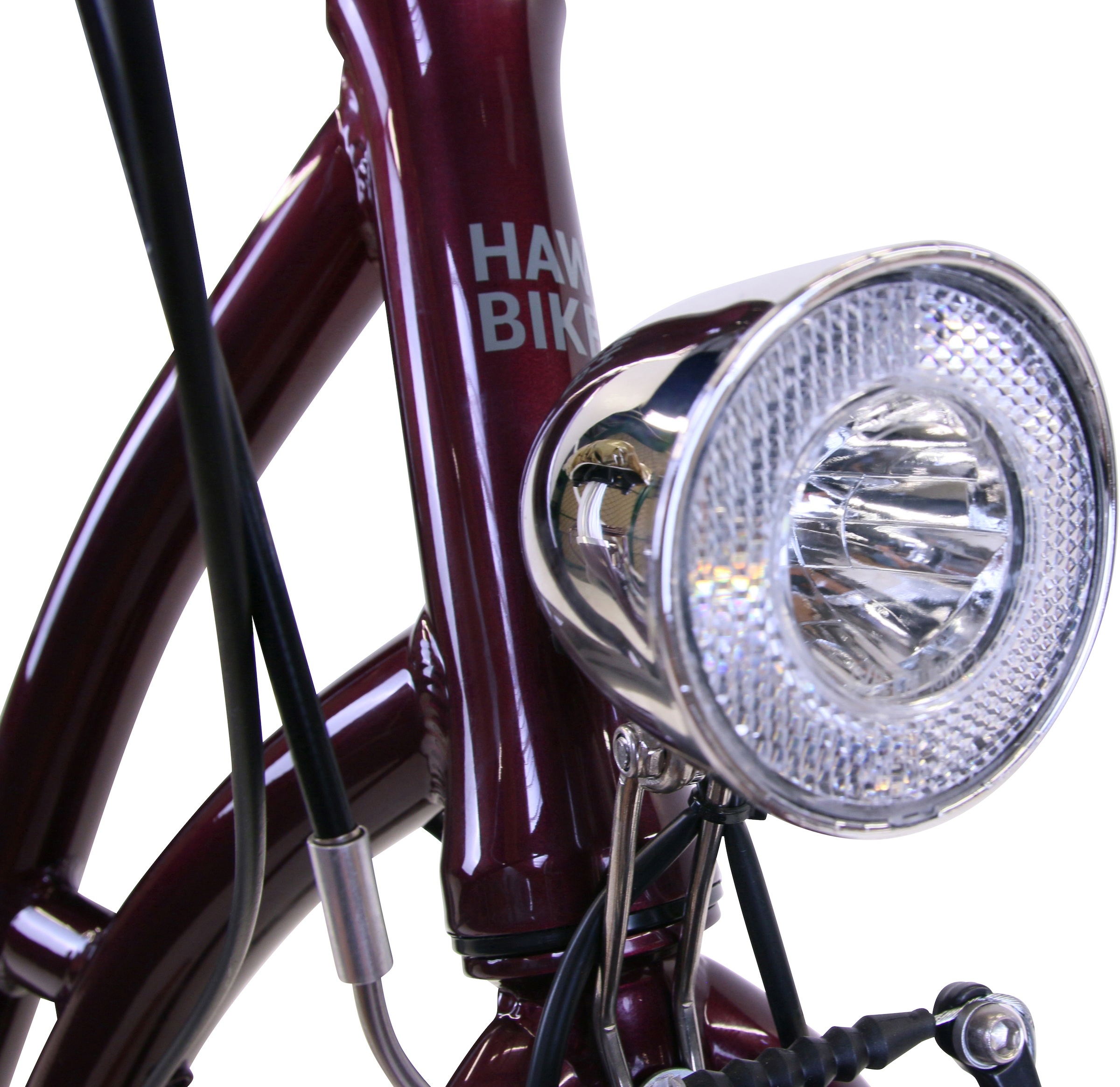 HAWK Bikes Cityrad »City Classic Joy Bordeaux«, 3 Gang, Shimano, Nexus Schaltwerk, für Damen und Herren