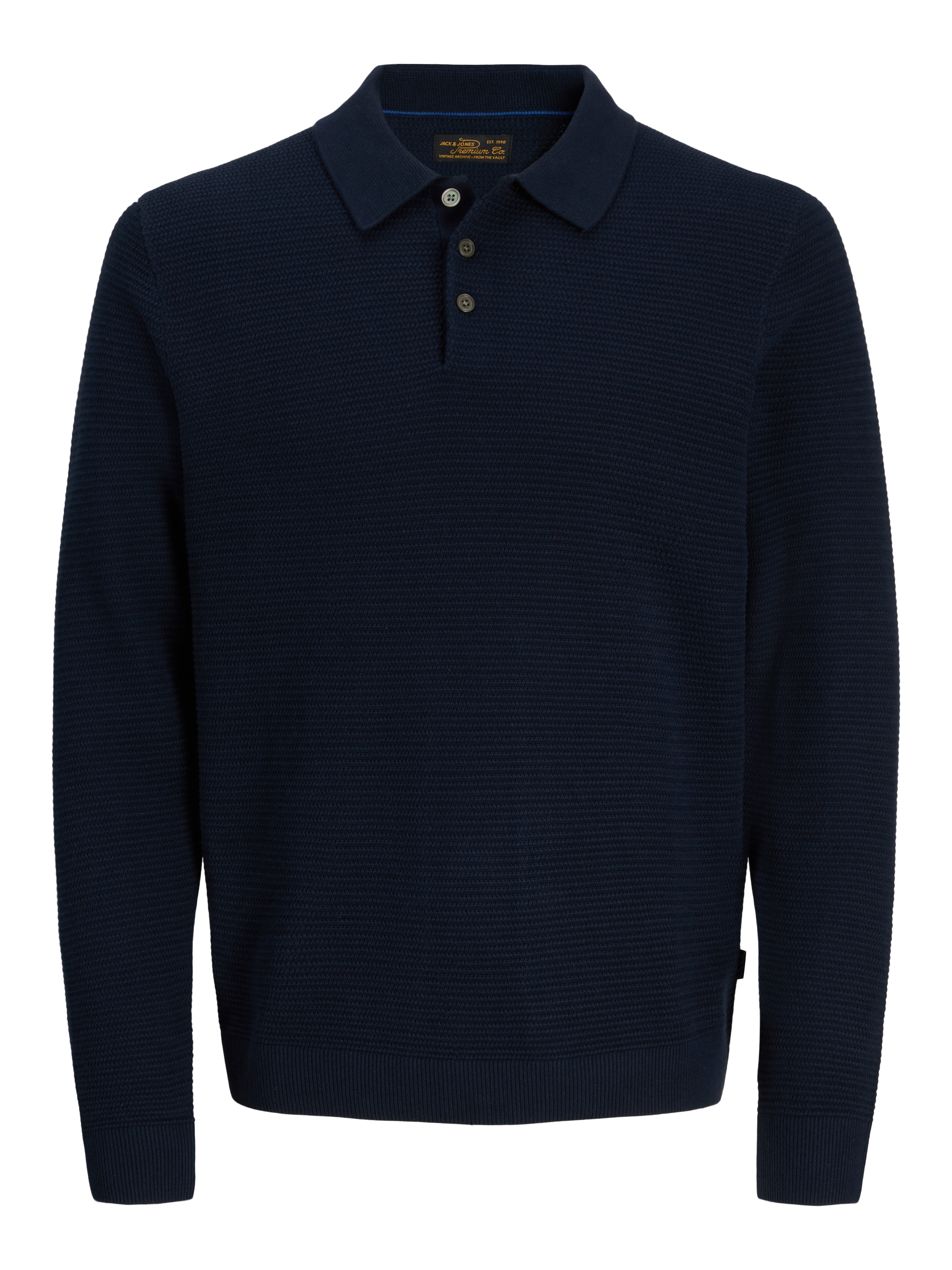 Jack & Jones Polokragenpullover »JPRBLURILEY KNIT POLO LS« Baumwolle,