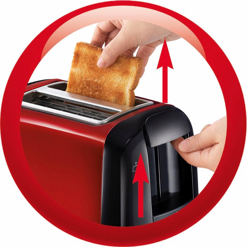 Moulinex Toaster »LT261D Subito« 2 kurze Schlitze für 2 Scheiben 850 W Anhebevorrichtung, 7 Bräunungsstufen, Krümelschublade